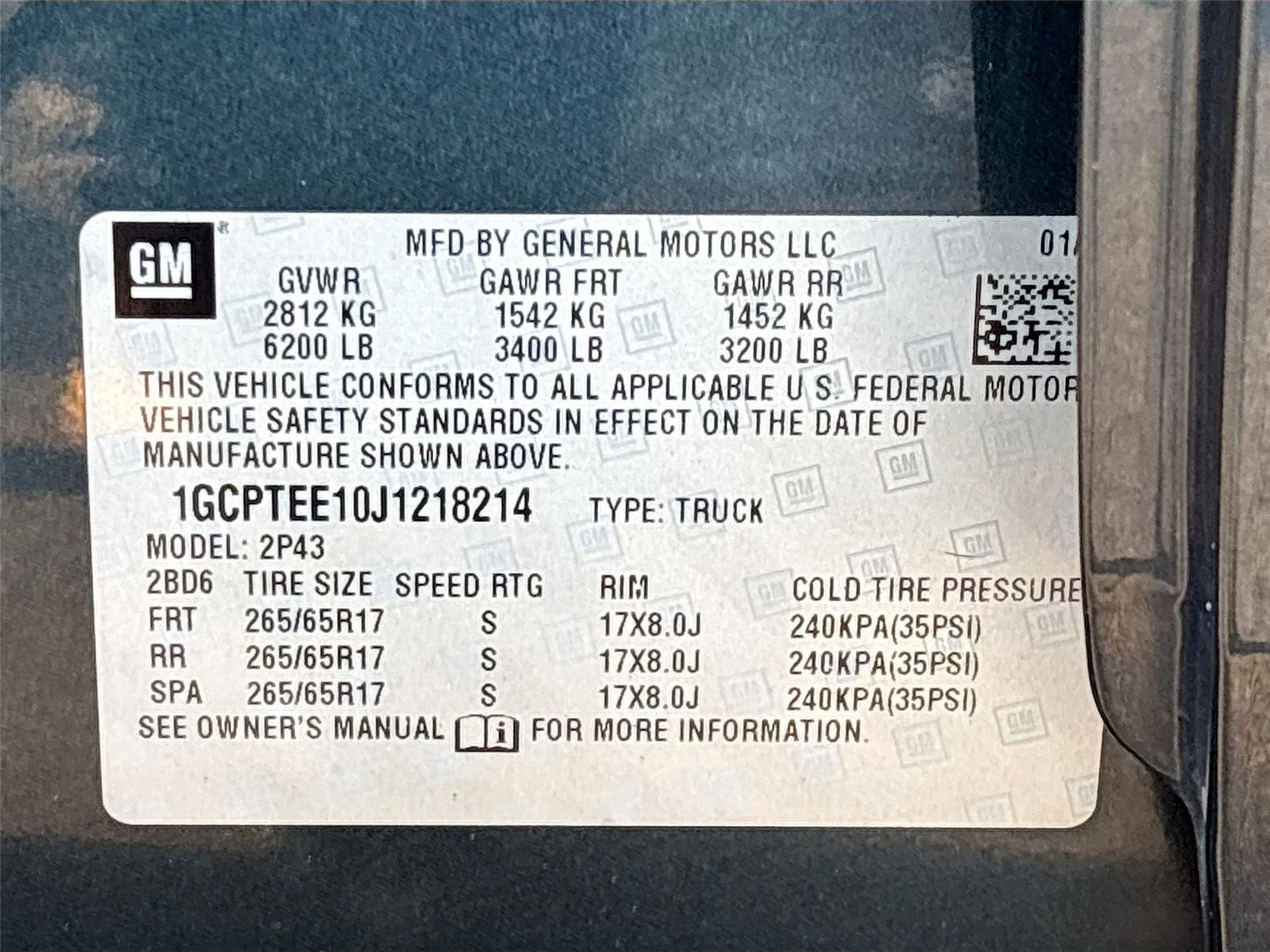 2018 Chevrolet Colorado 4WD ZR2