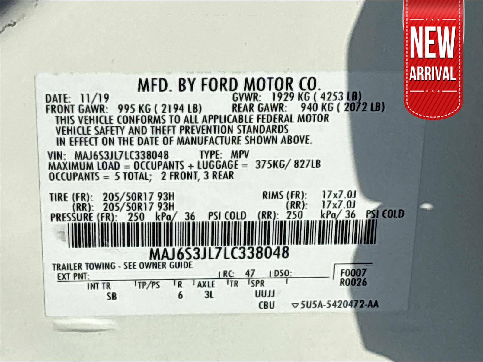 2020 Ford EcoSport SES