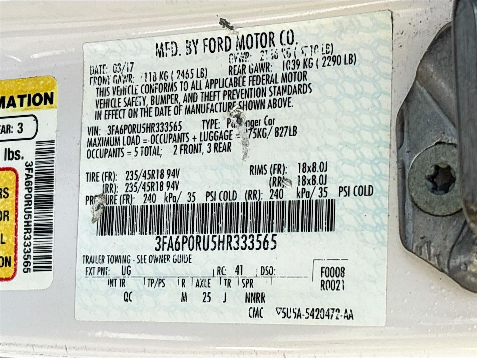 2017 Ford Fusion Hybrid Platinum