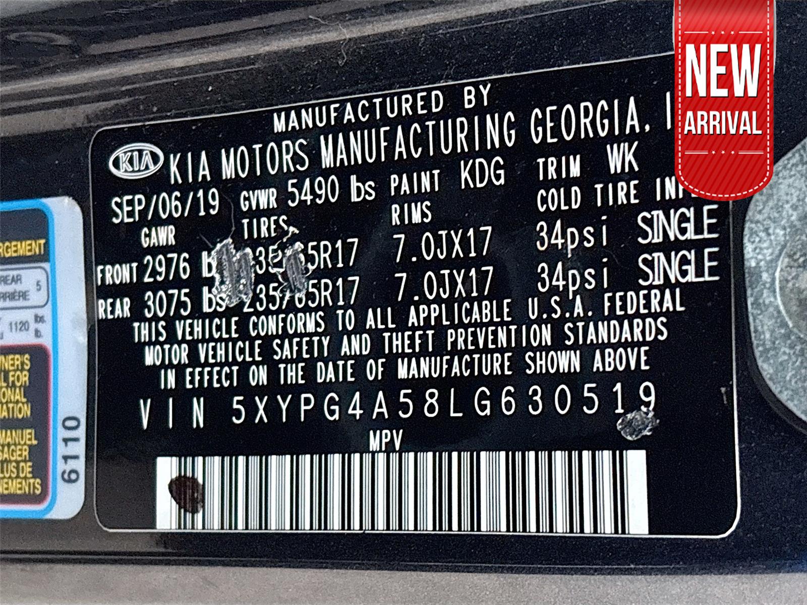 2020 Kia Sorento LX V6