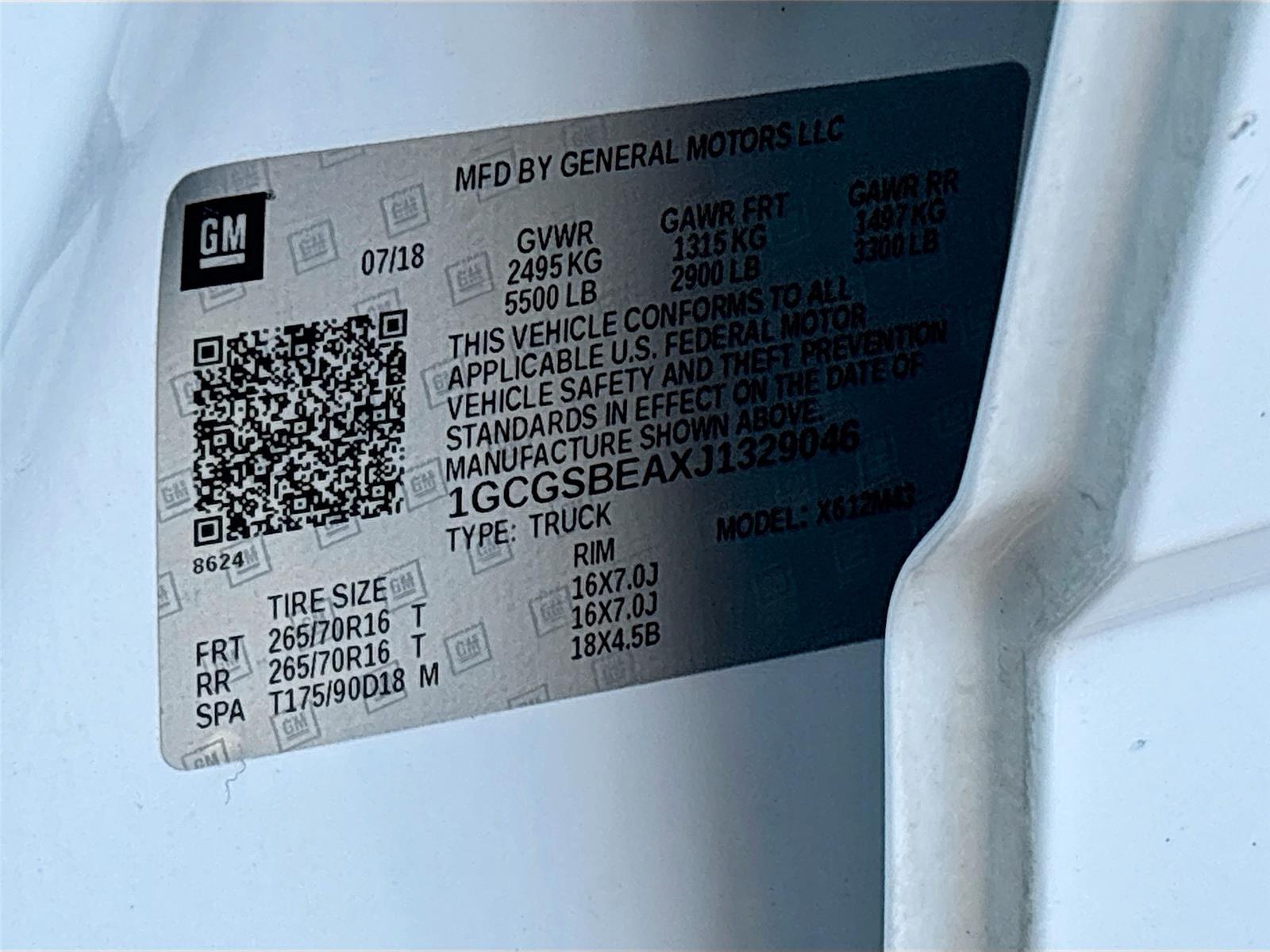 2018 Chevrolet Colorado 2WD Work Truck