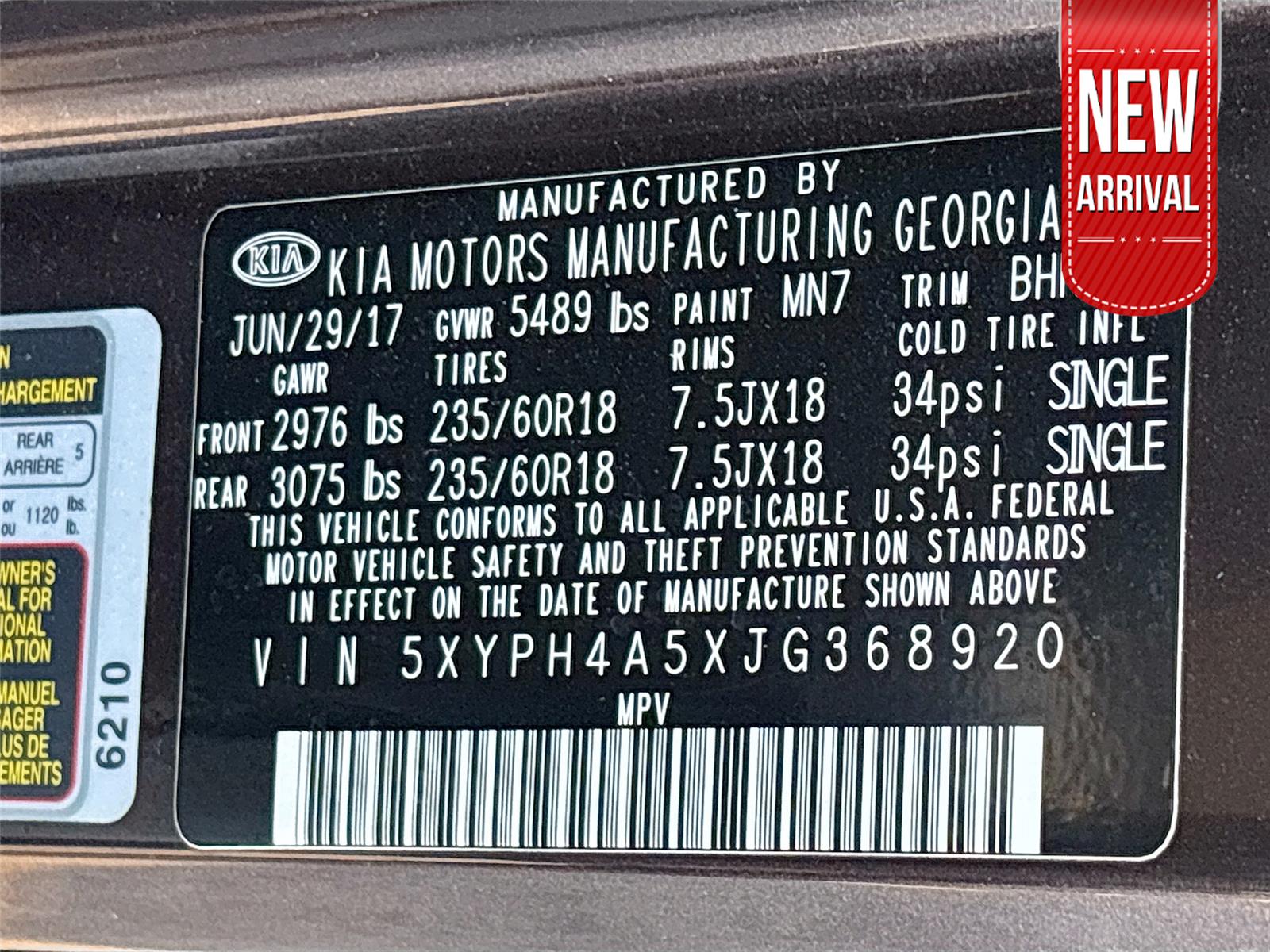 2018 Kia Sorento EX V6