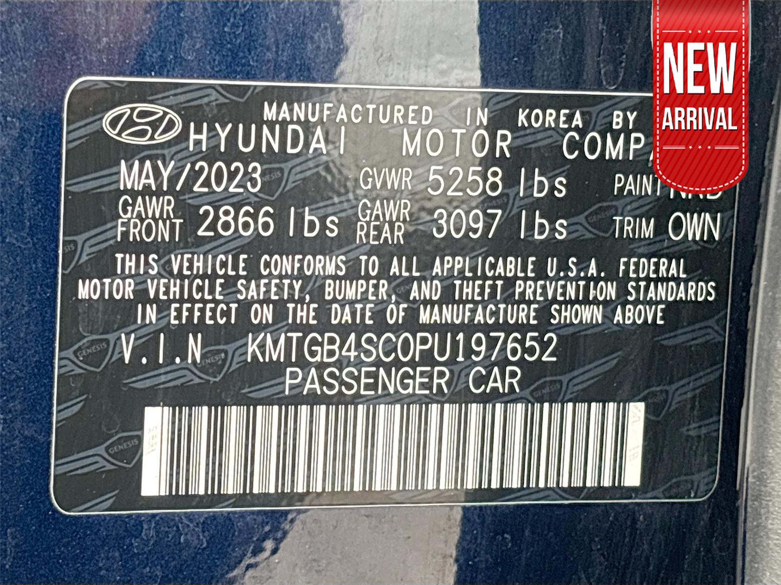 2023 Genesis G80 2.5T