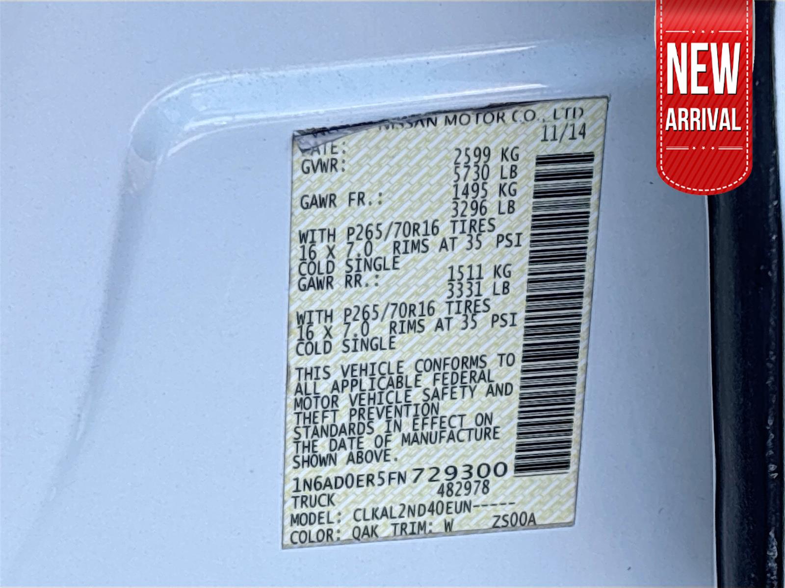 2015 Nissan Frontier SV