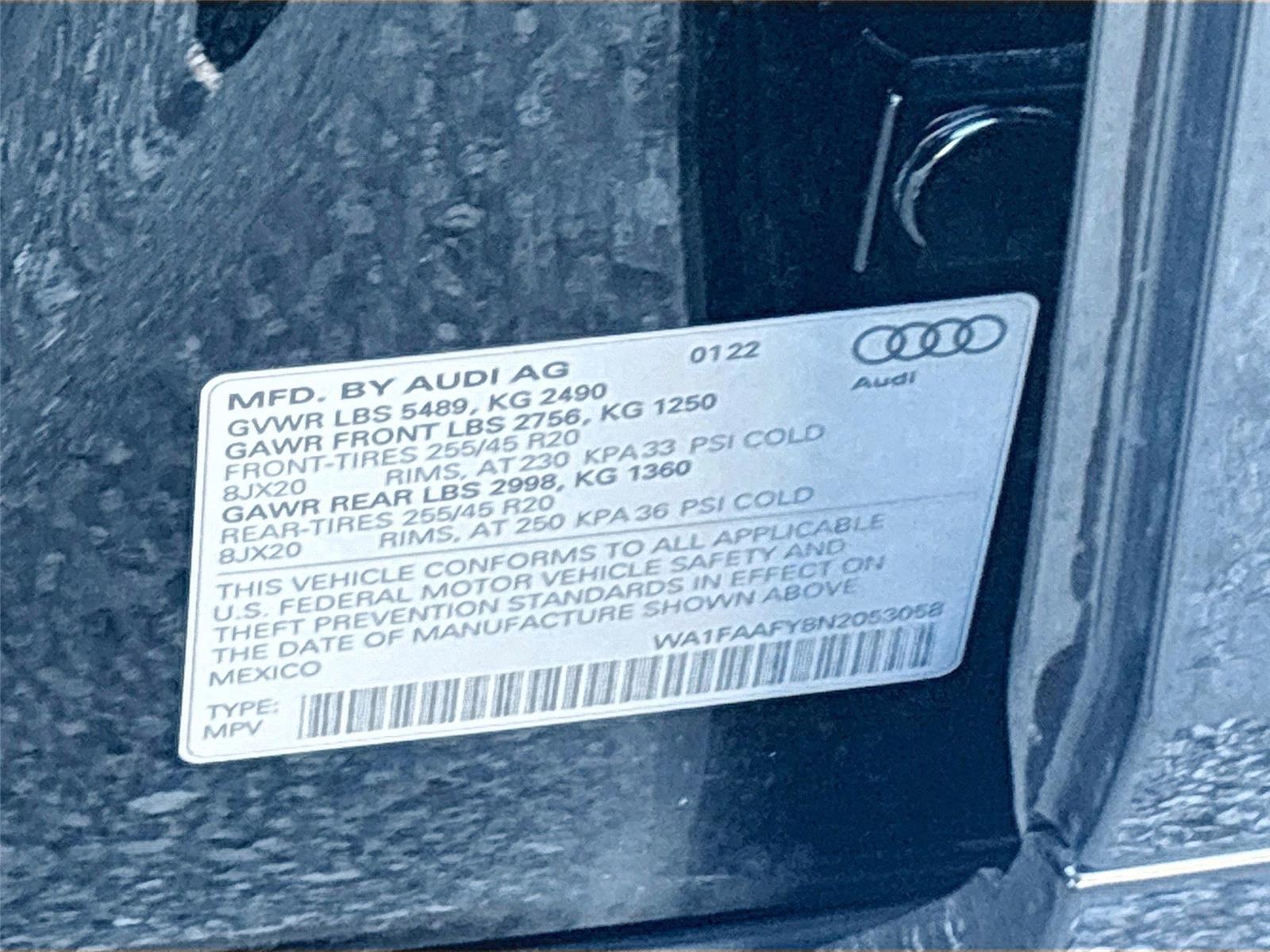 2022 Audi Q5 S line Prestige