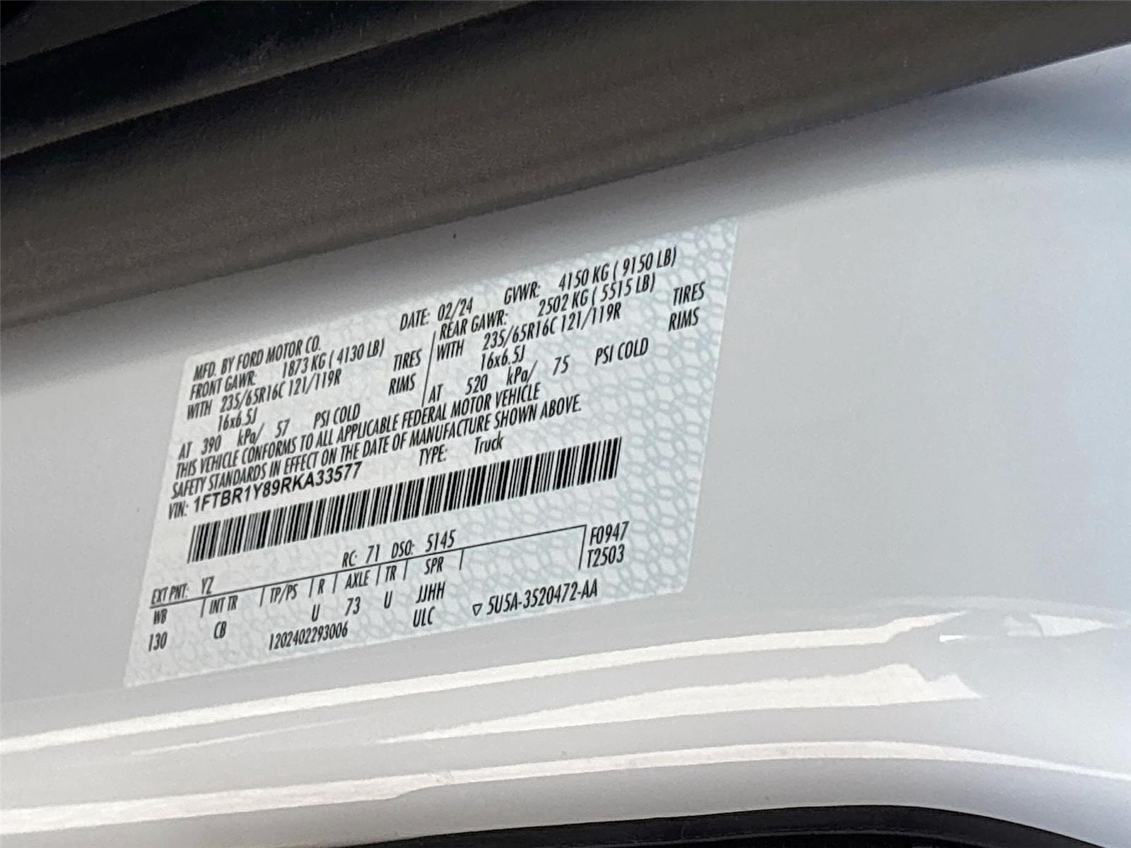 2024 Ford Transit Cargo Van