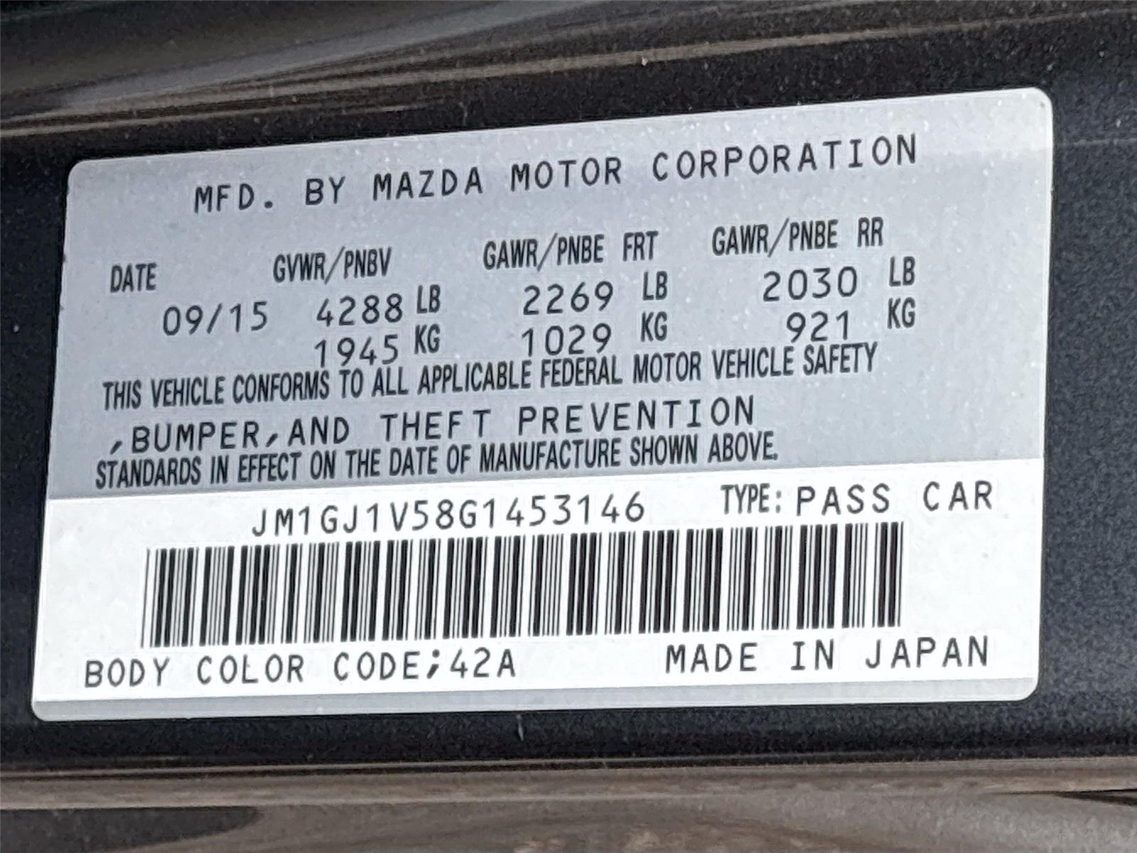 2016 Mazda Mazda6 i Touring