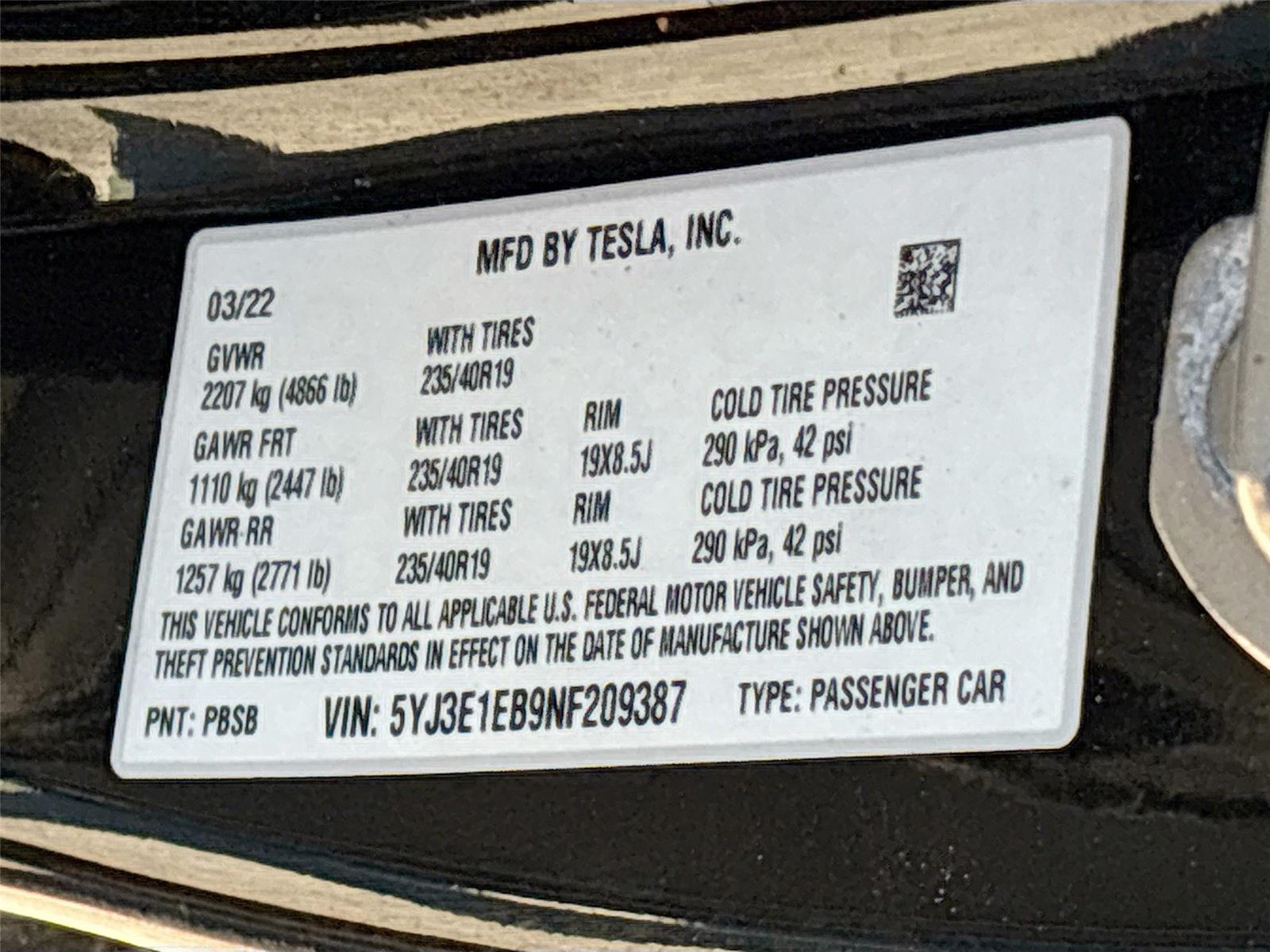 2022 Tesla Model 3 Long Range