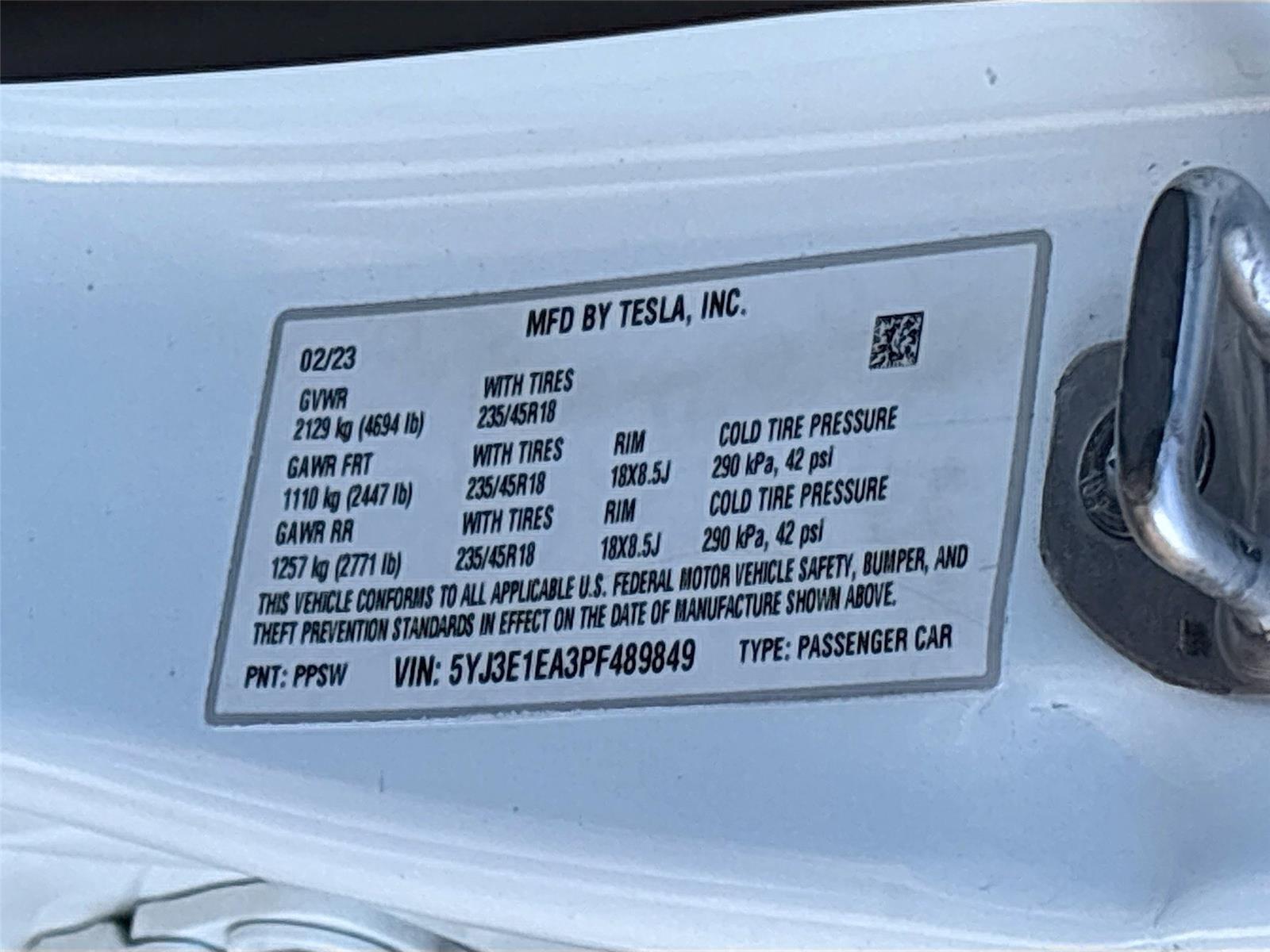 2023 Tesla Model 3