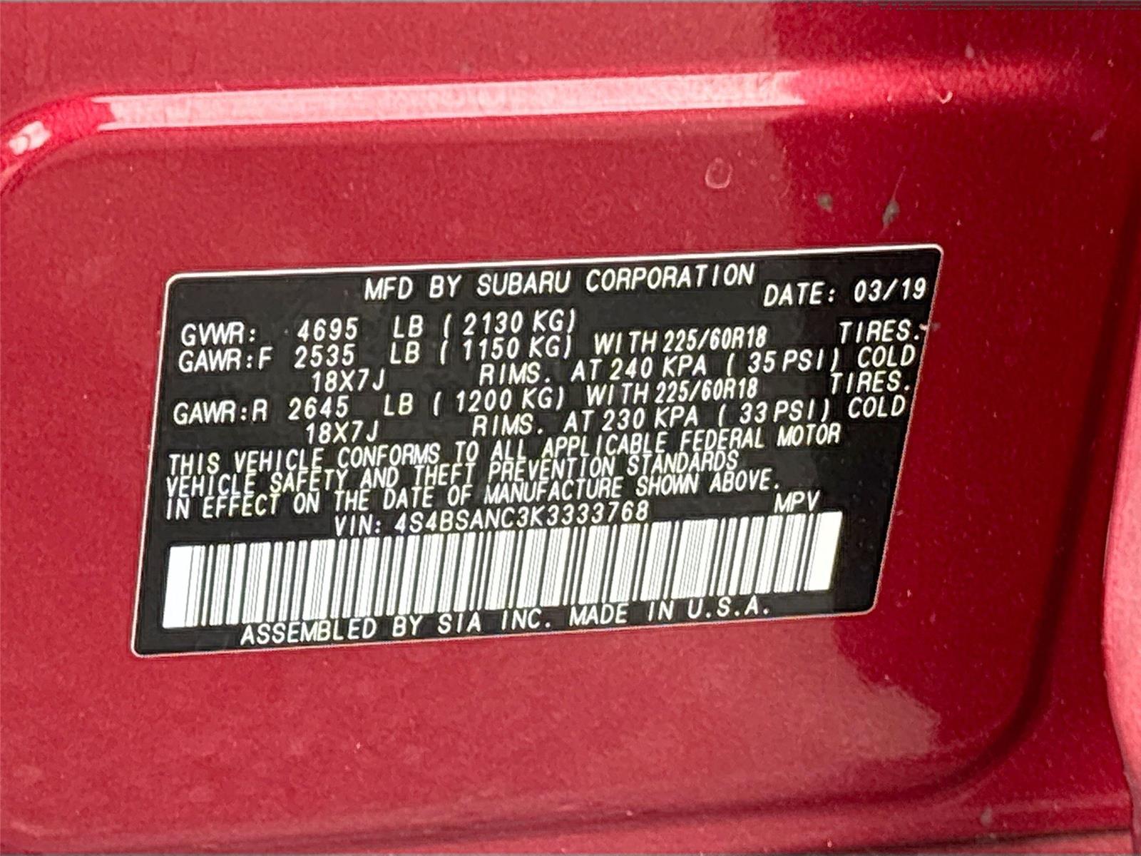 2019 Subaru Outback Limited