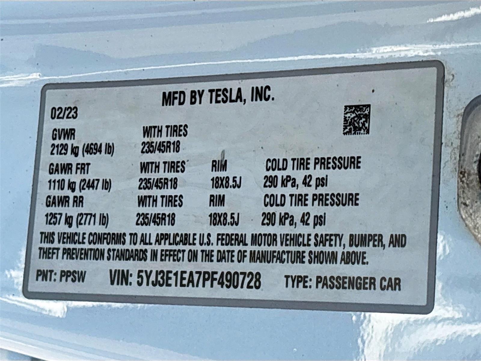 2023 Tesla Model 3