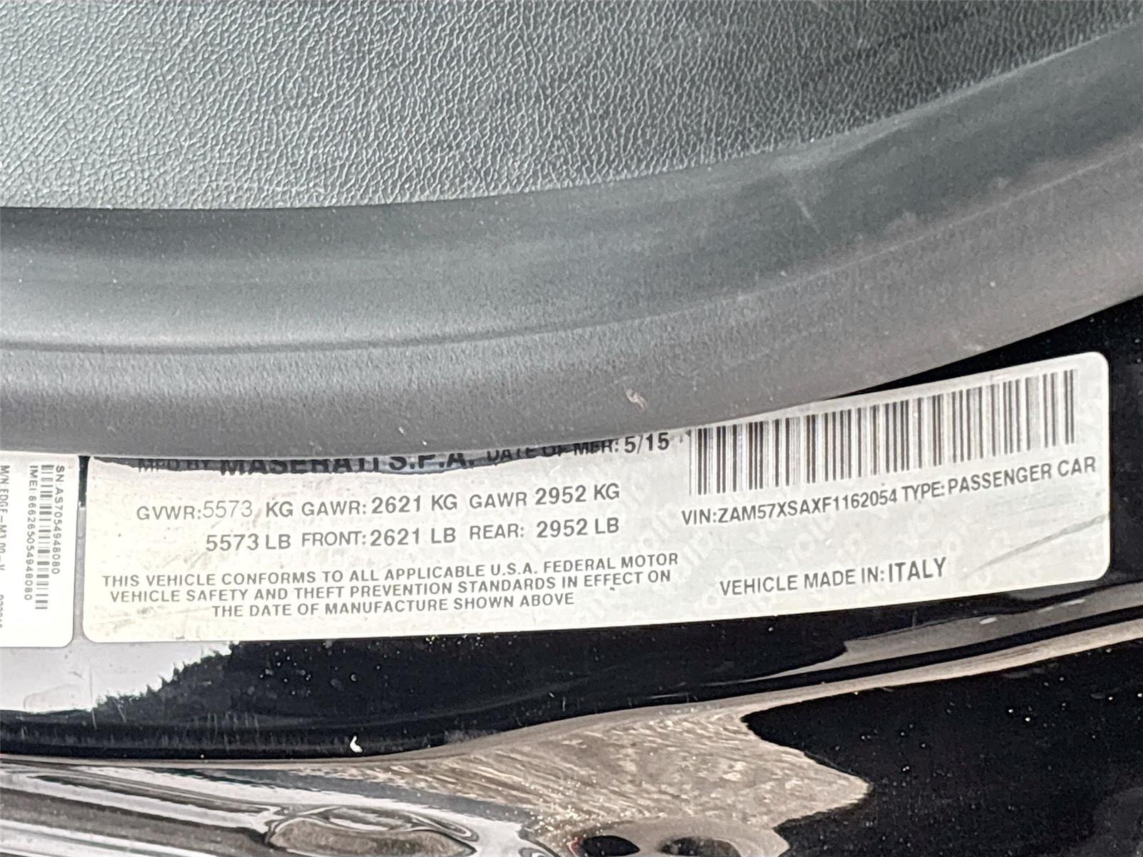 2015 MASERATI GHIBLI