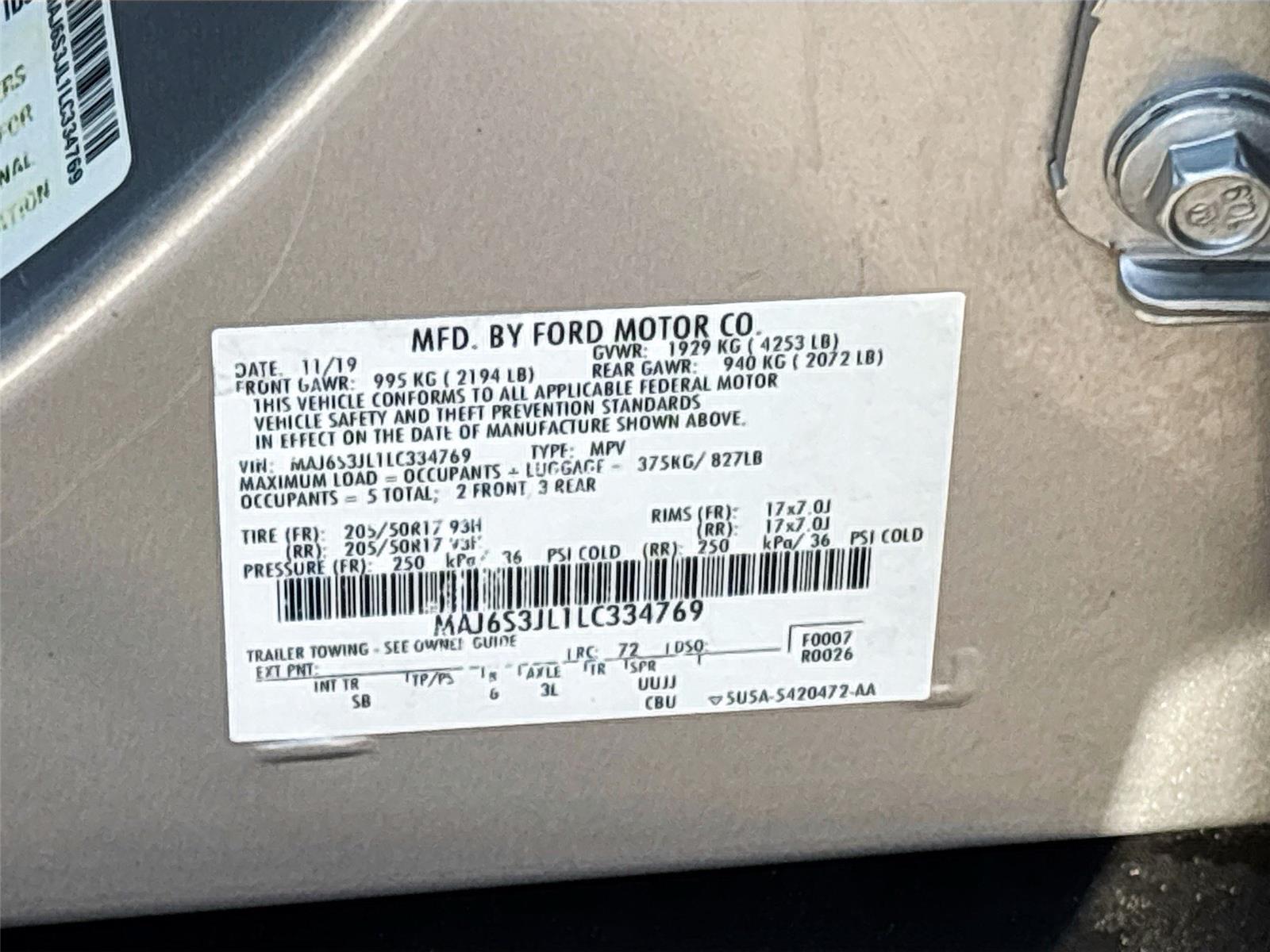 2020 Ford EcoSport SES