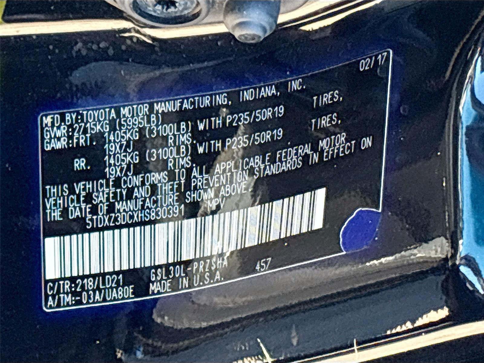 2017 Toyota Sienna SE 8-Passenger