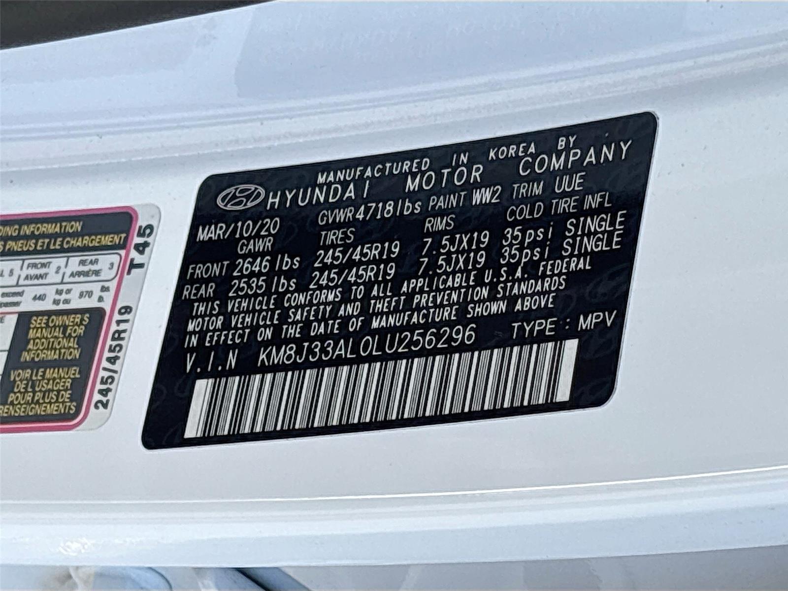 2020 HYUNDAI TUCSON LIMITED/