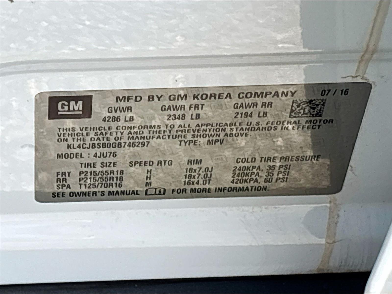 2016 Buick Encore Convenience