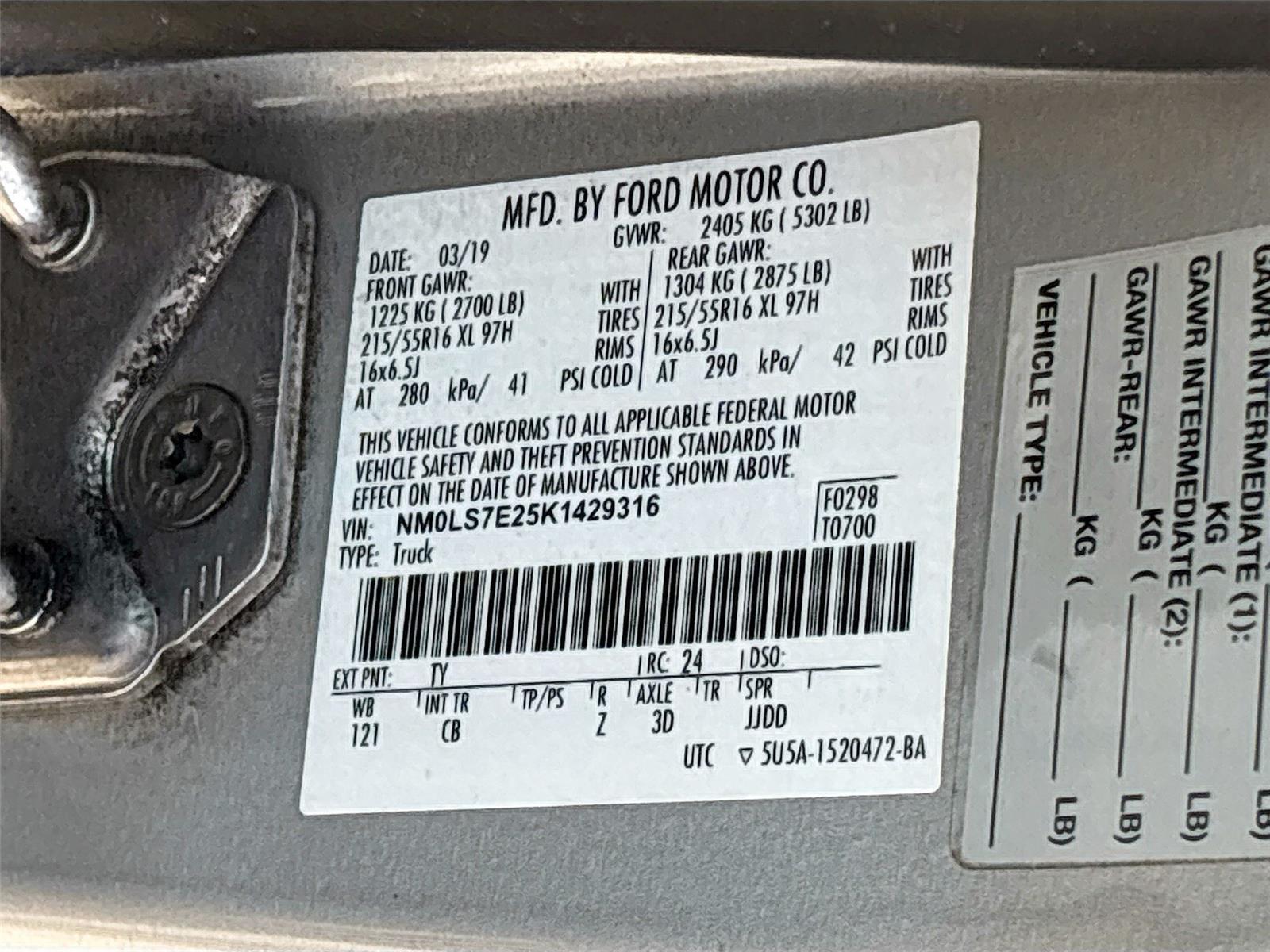 2019 Ford Transit Connect Van XL