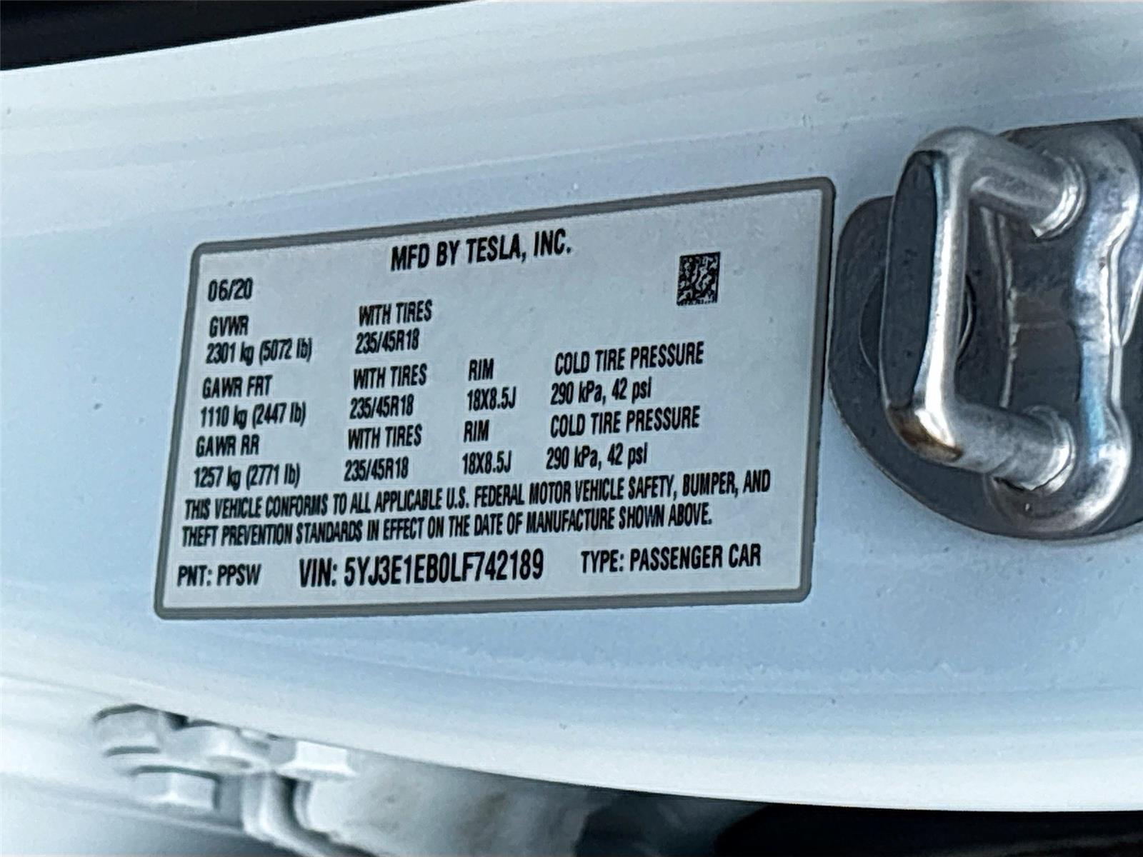 2020 Tesla Model 3 Long Range