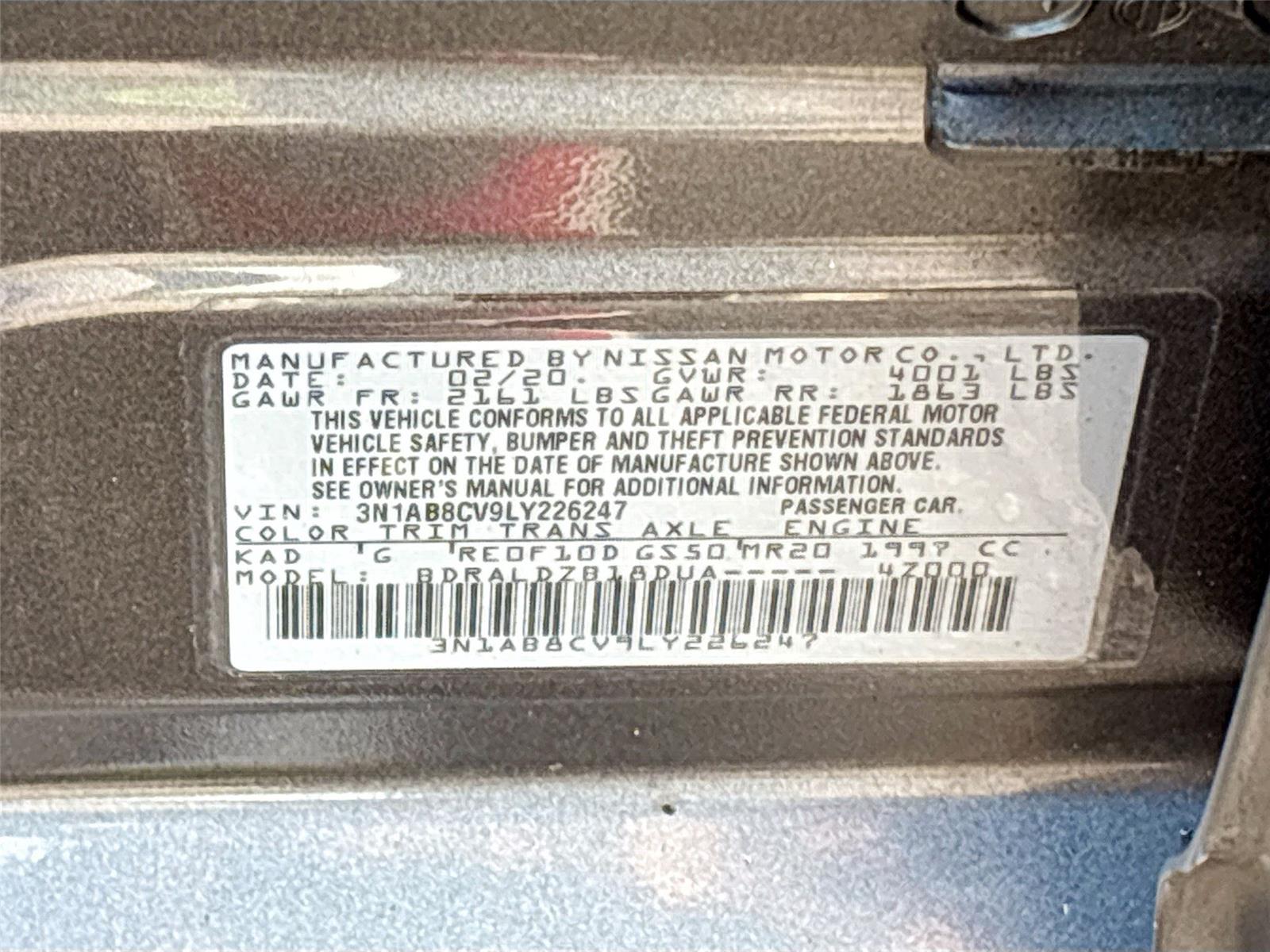 2020 Nissan Sentra SV