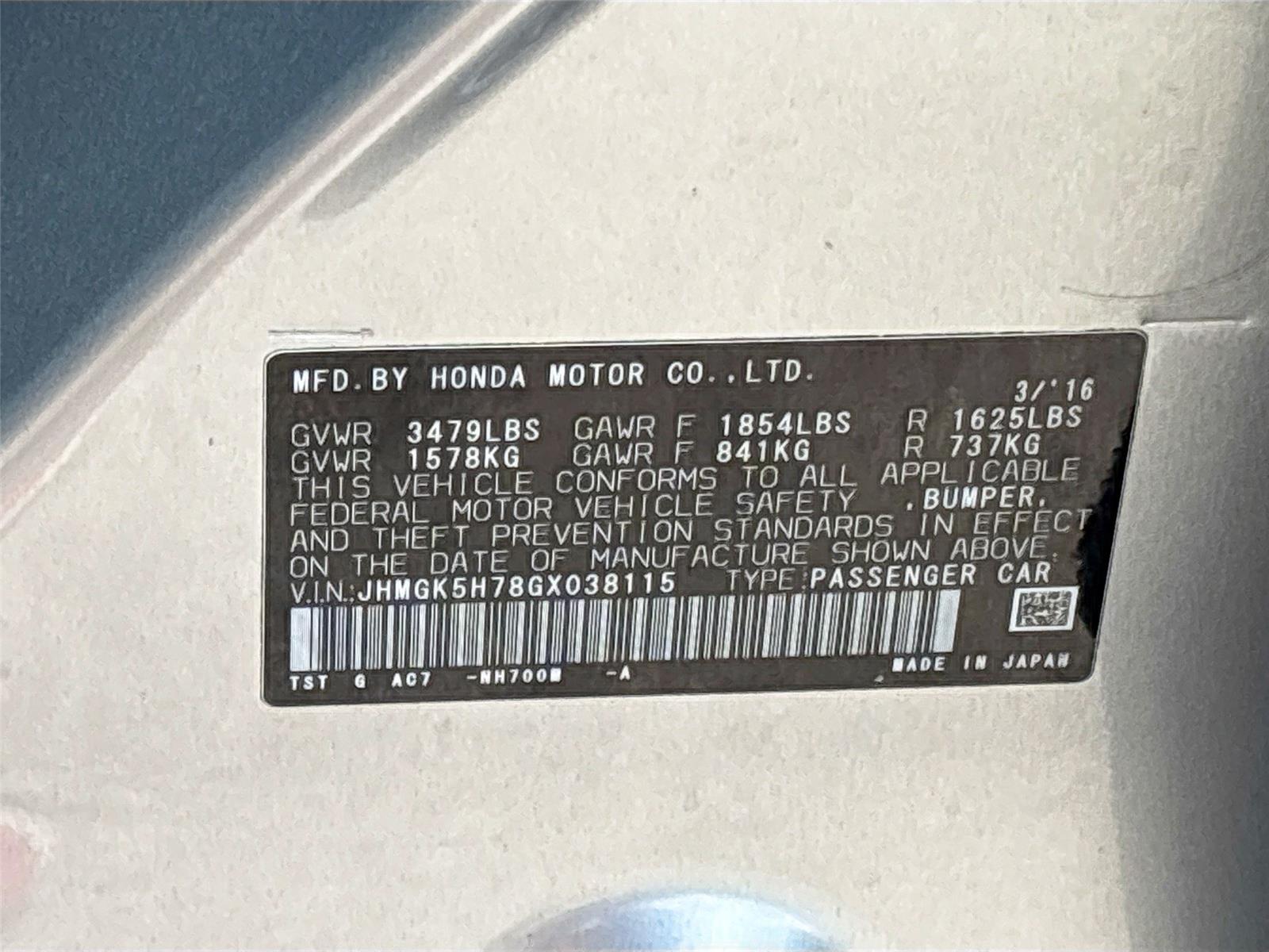 2016 Honda Fit EX