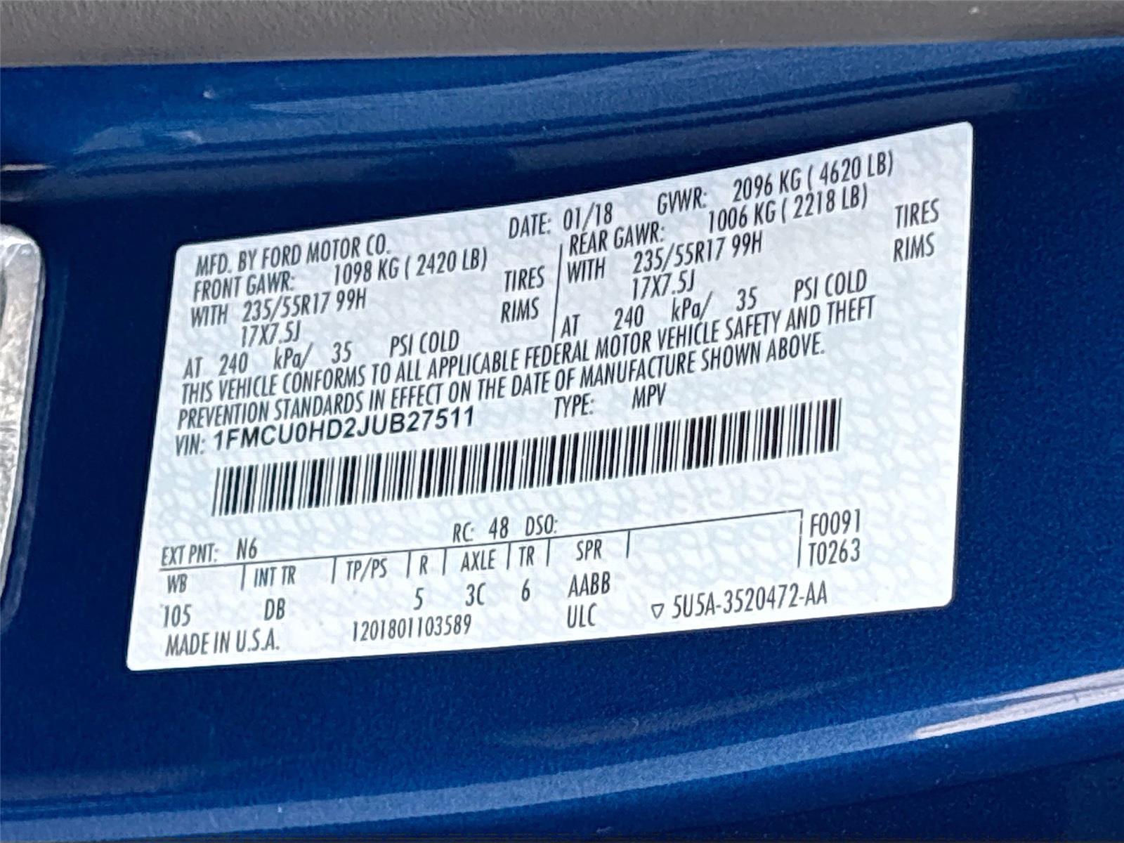2018 Ford Escape SEL