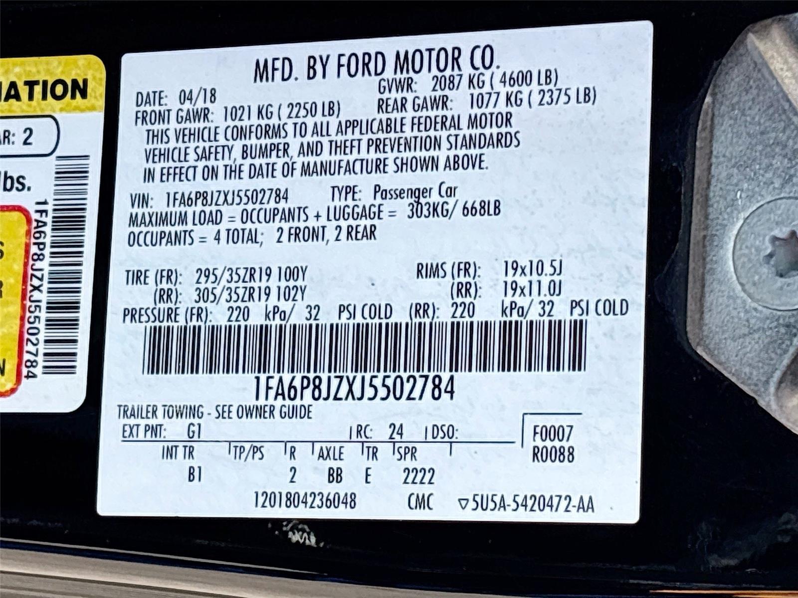 2018 Ford Mustang Shelby GT350