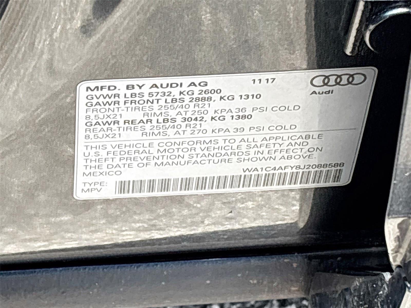 2018 Audi SQ5 Prestige