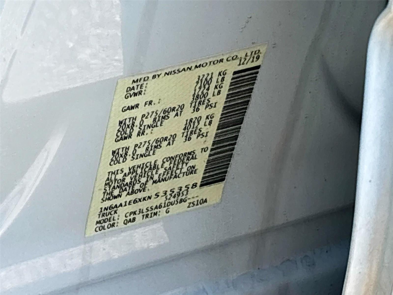 2019 Nissan Titan SV