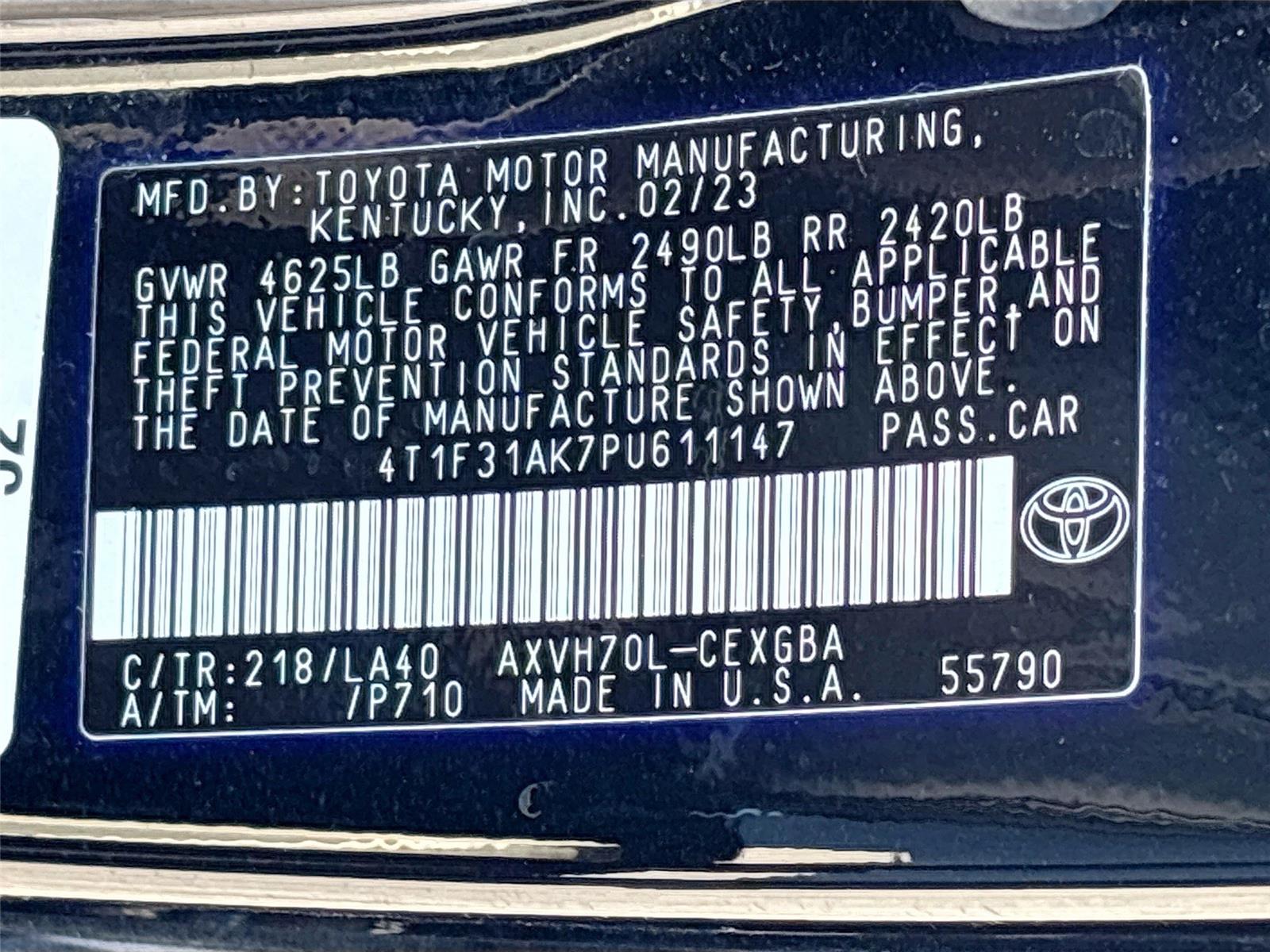 2023 TOYOTA CAMRY XLE