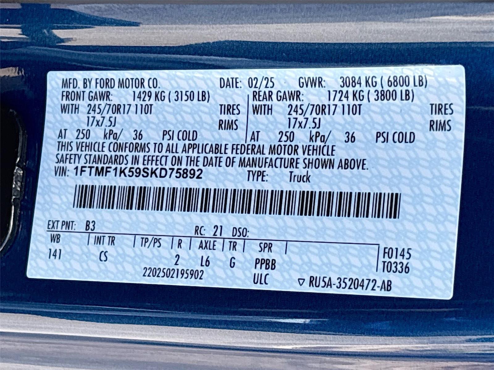 2025 FORD F150 XL