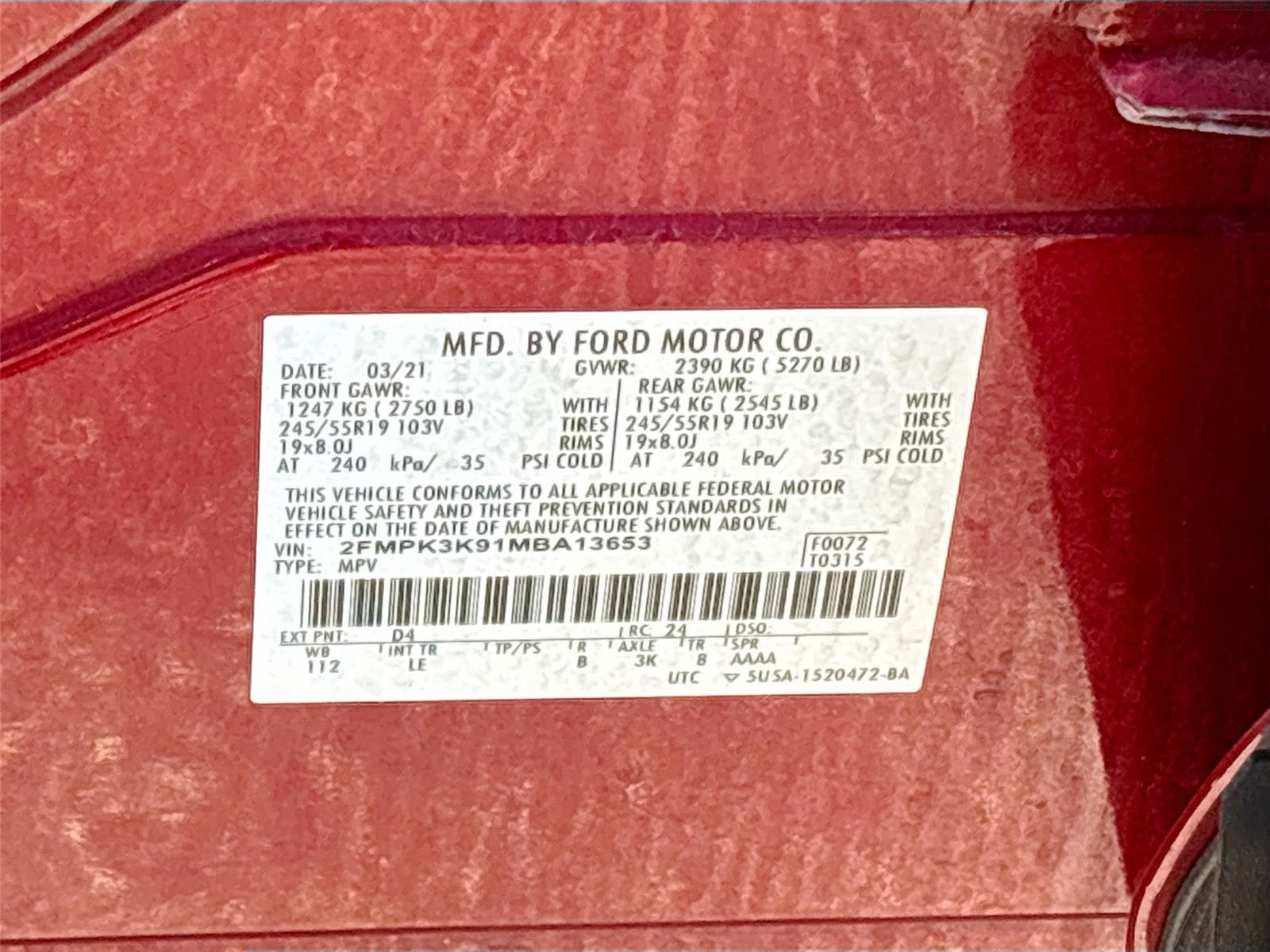2021 FORD EDGE TITANIUM