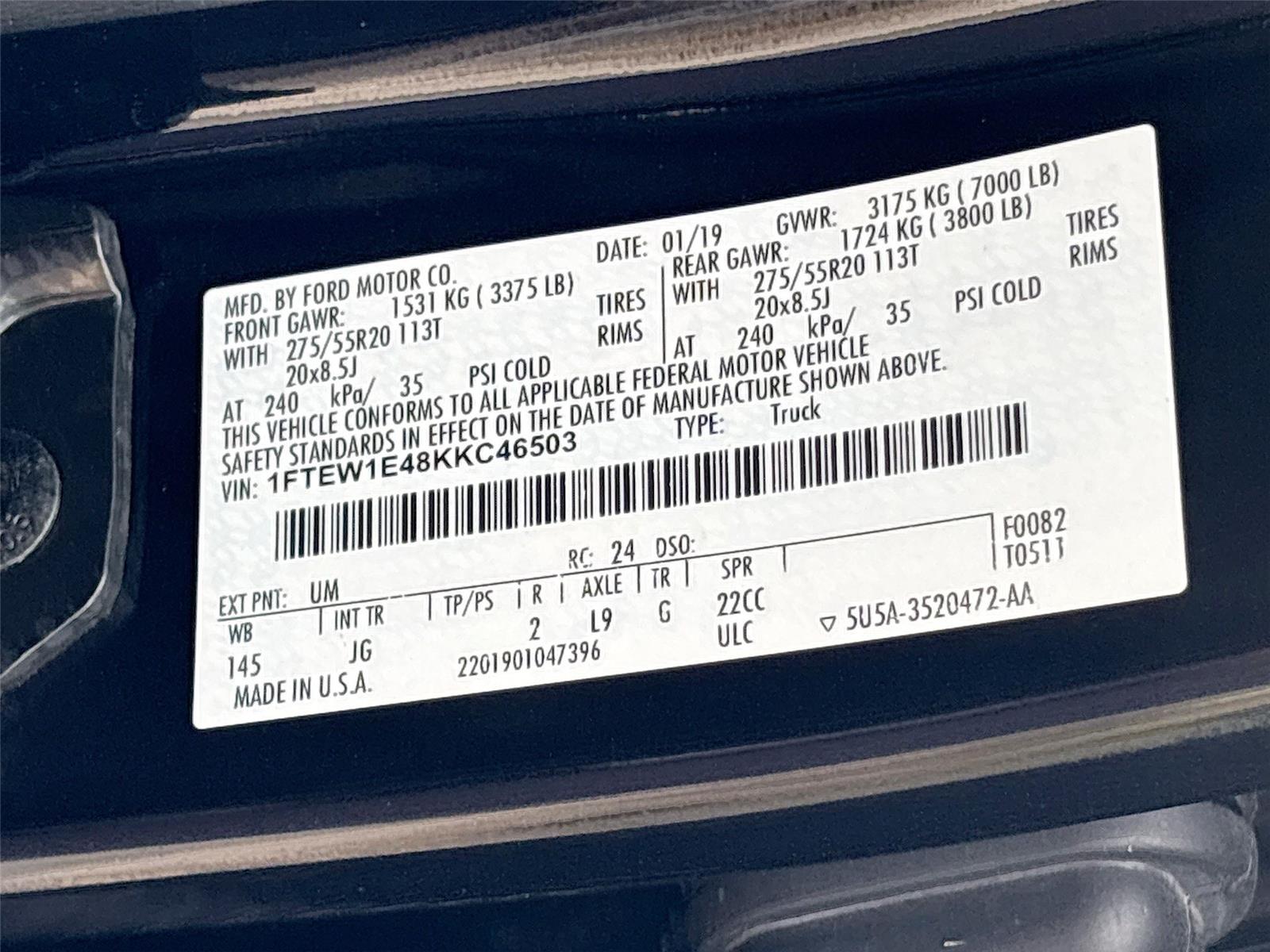 2019 Ford F-150 XL