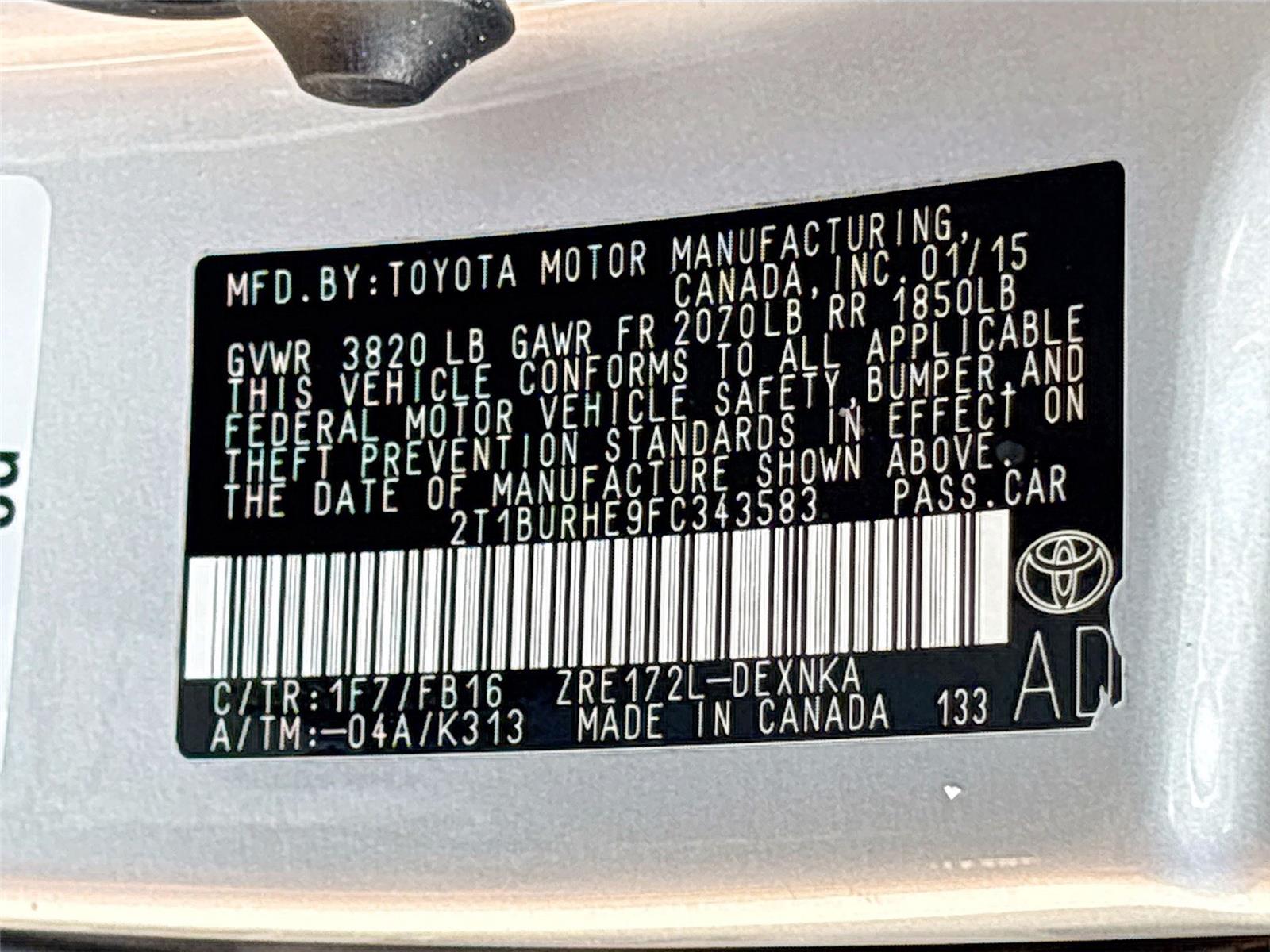 2015 Toyota Corolla LE
