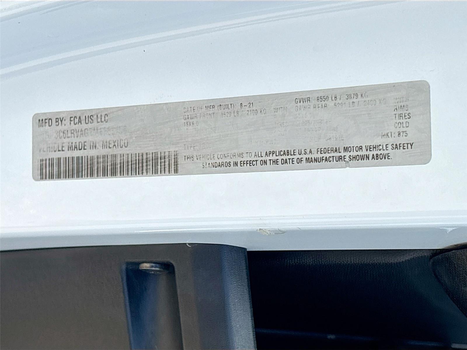 2021 Ram ProMaster Cargo Van
