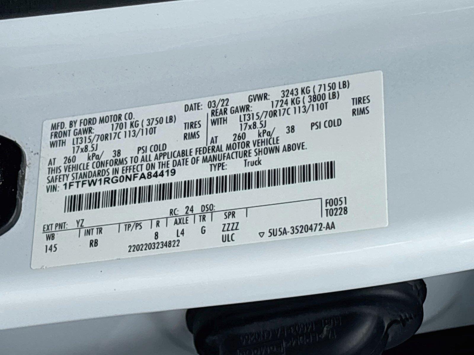 2022 Ford F-150 Raptor