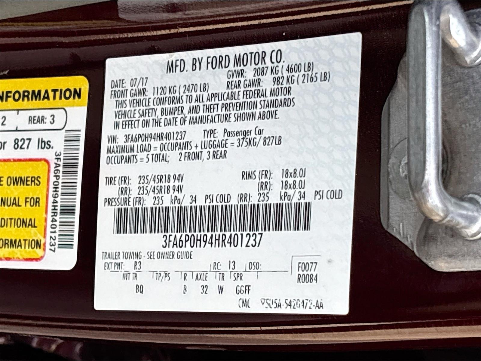 2017 Ford Fusion SE