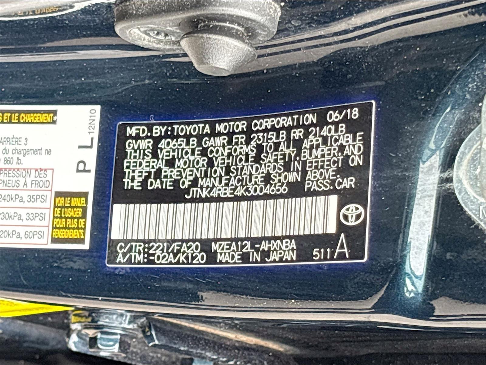 2019 TOYOTA COROLLA SE/XSE