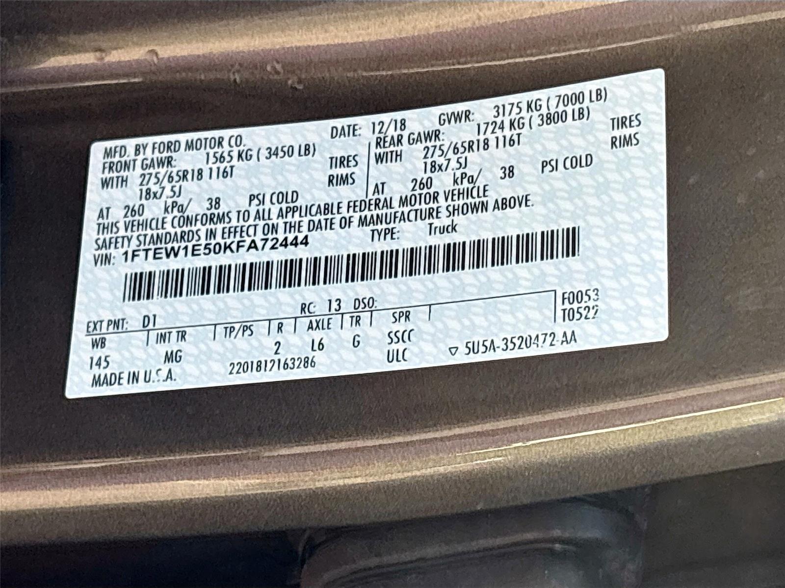 2019 Ford F-150 XLT