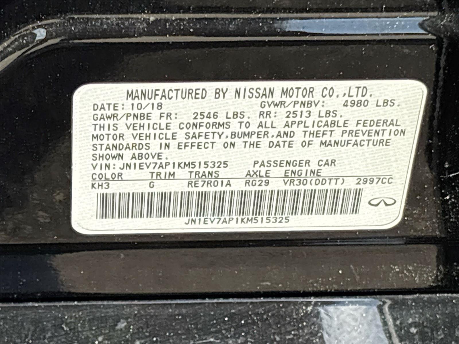 2019 INFINITI Q50 3.0t LUXE