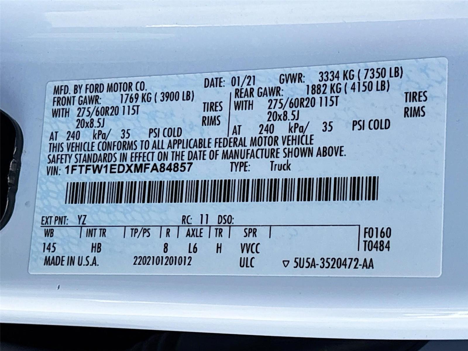 2021 Ford F-150 LARIAT
