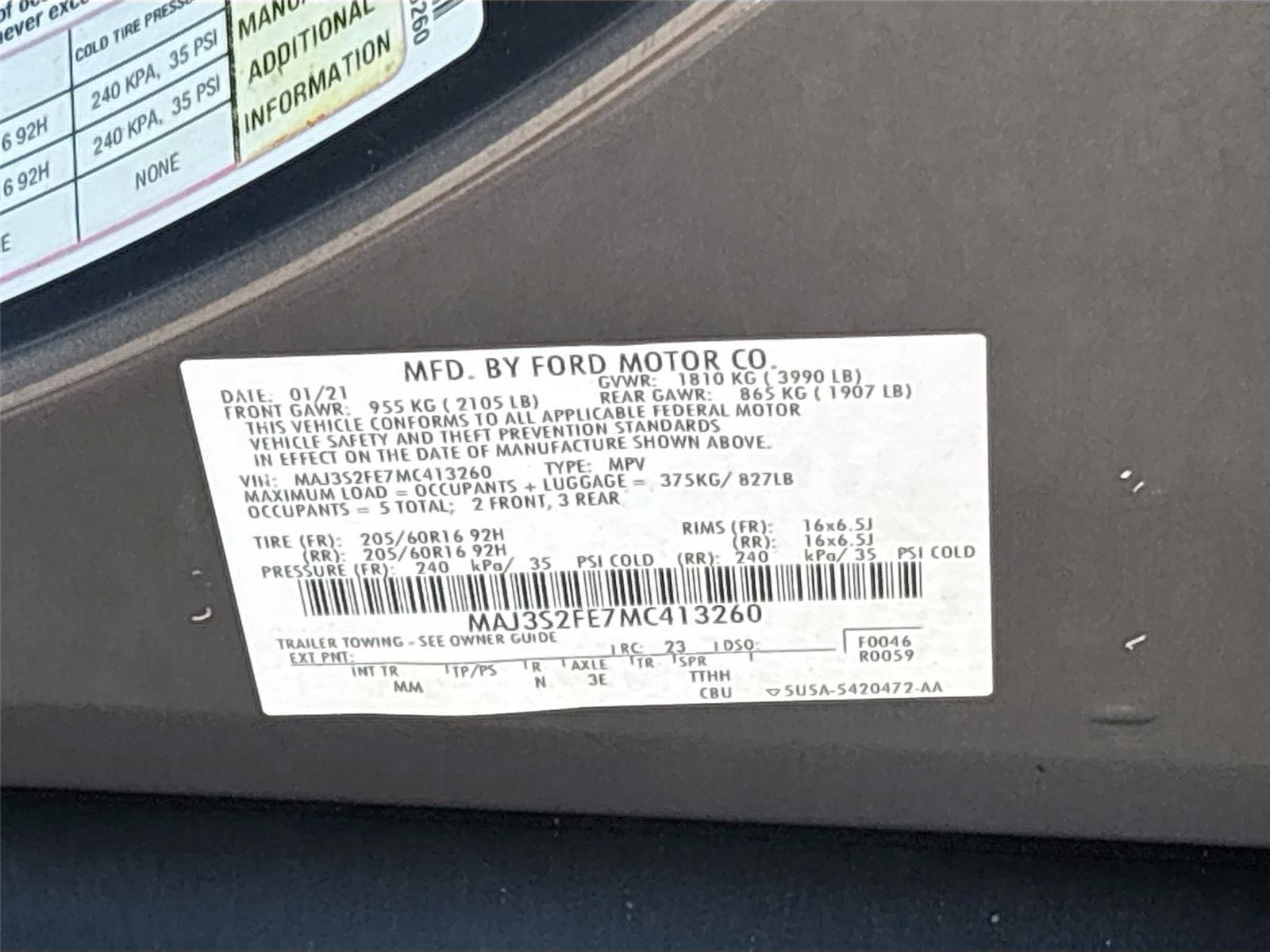 2021 FORD ECOSPORT S