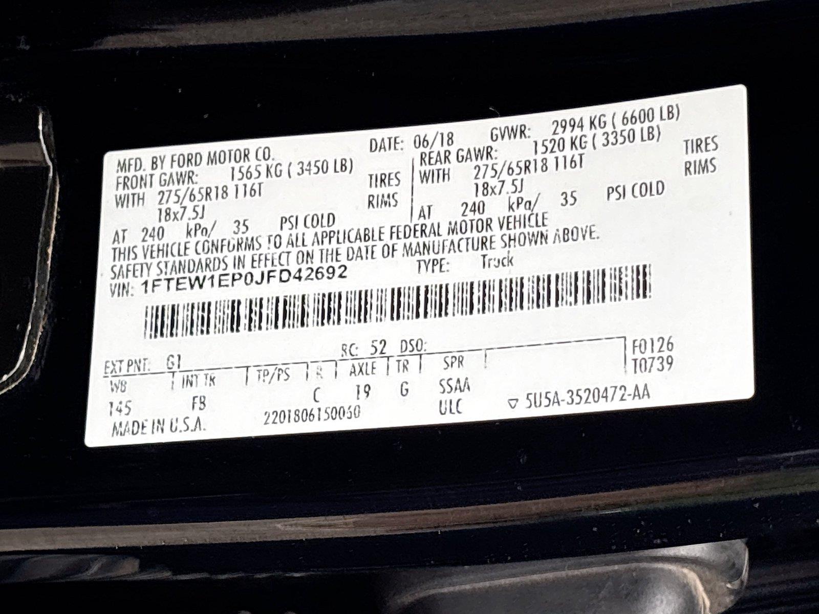 2018 Ford F-150 XLT