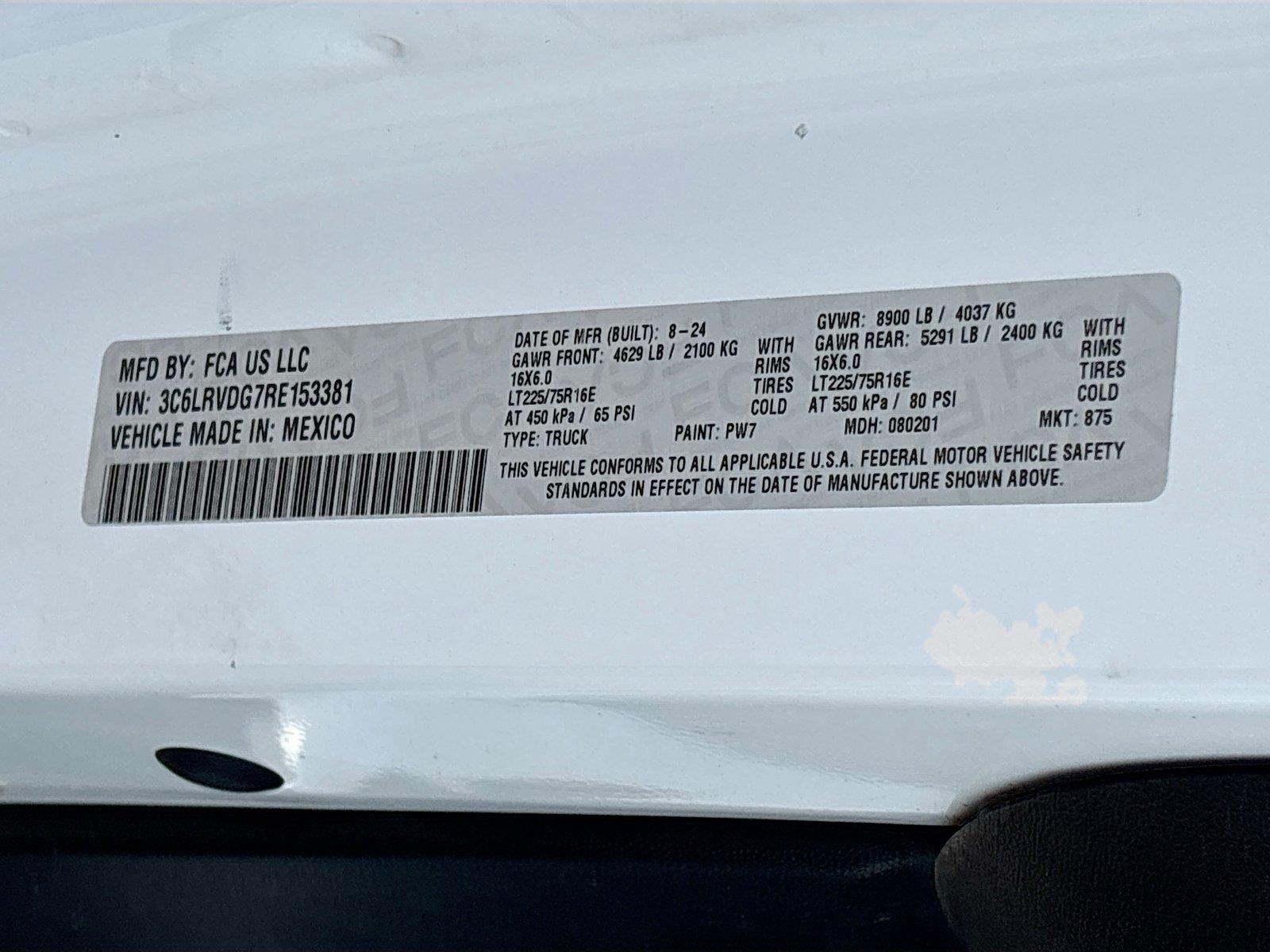 2024 Ram ProMaster Cargo Van Tradesman