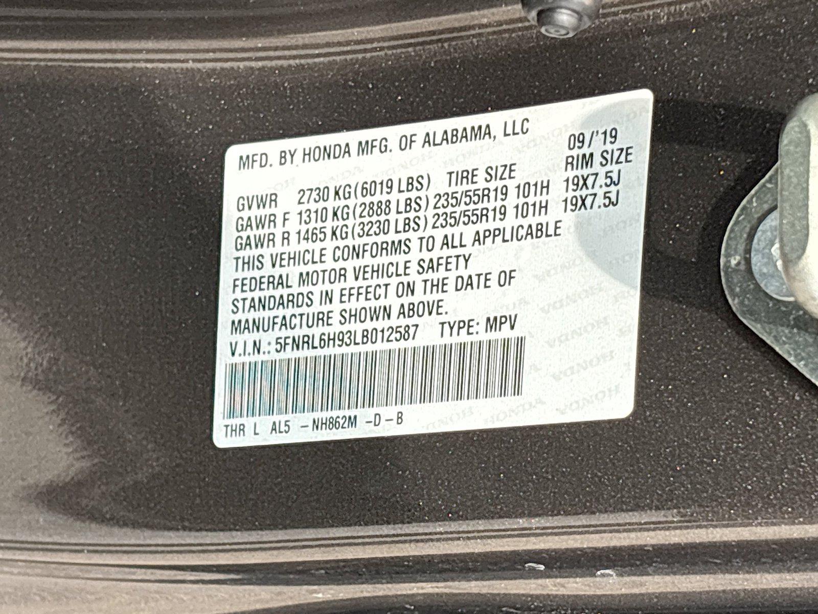 2020 Honda Odyssey Elite