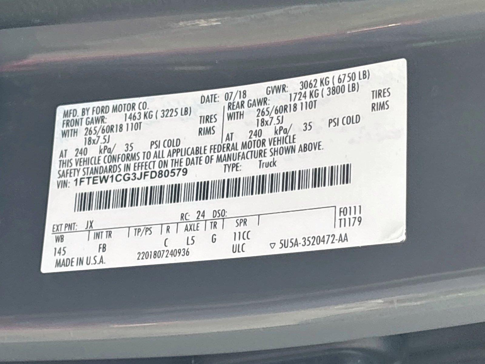 2018 Ford F-150 XLT