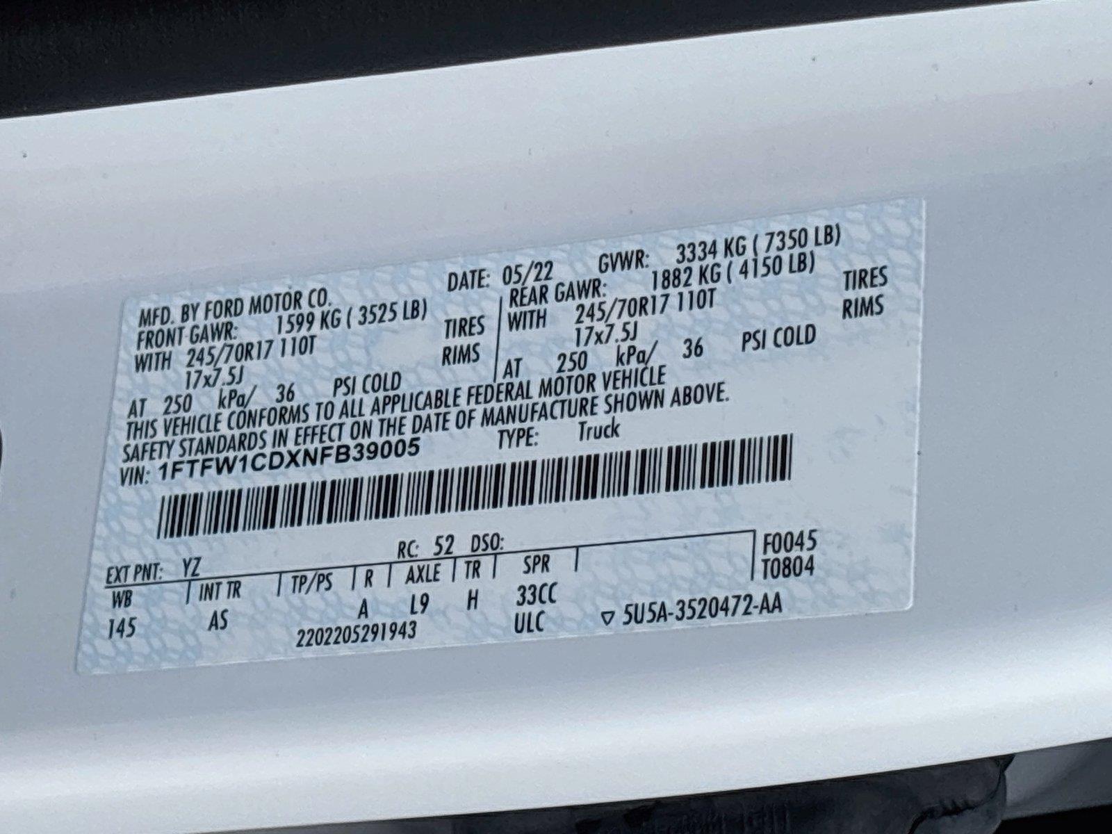 2022 FORD F150 SUPERCREW