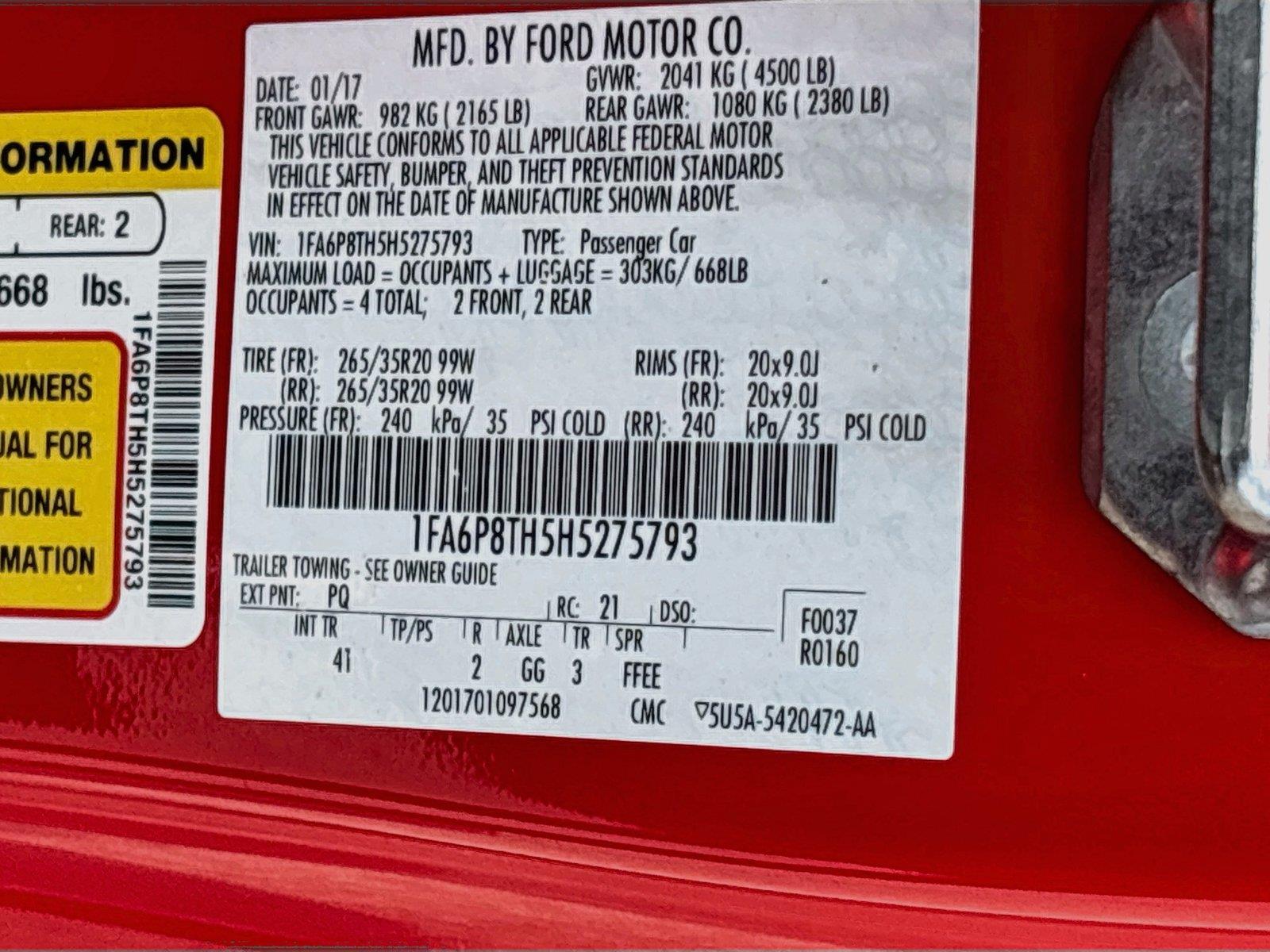 2017 Ford Mustang EcoBoost Premium