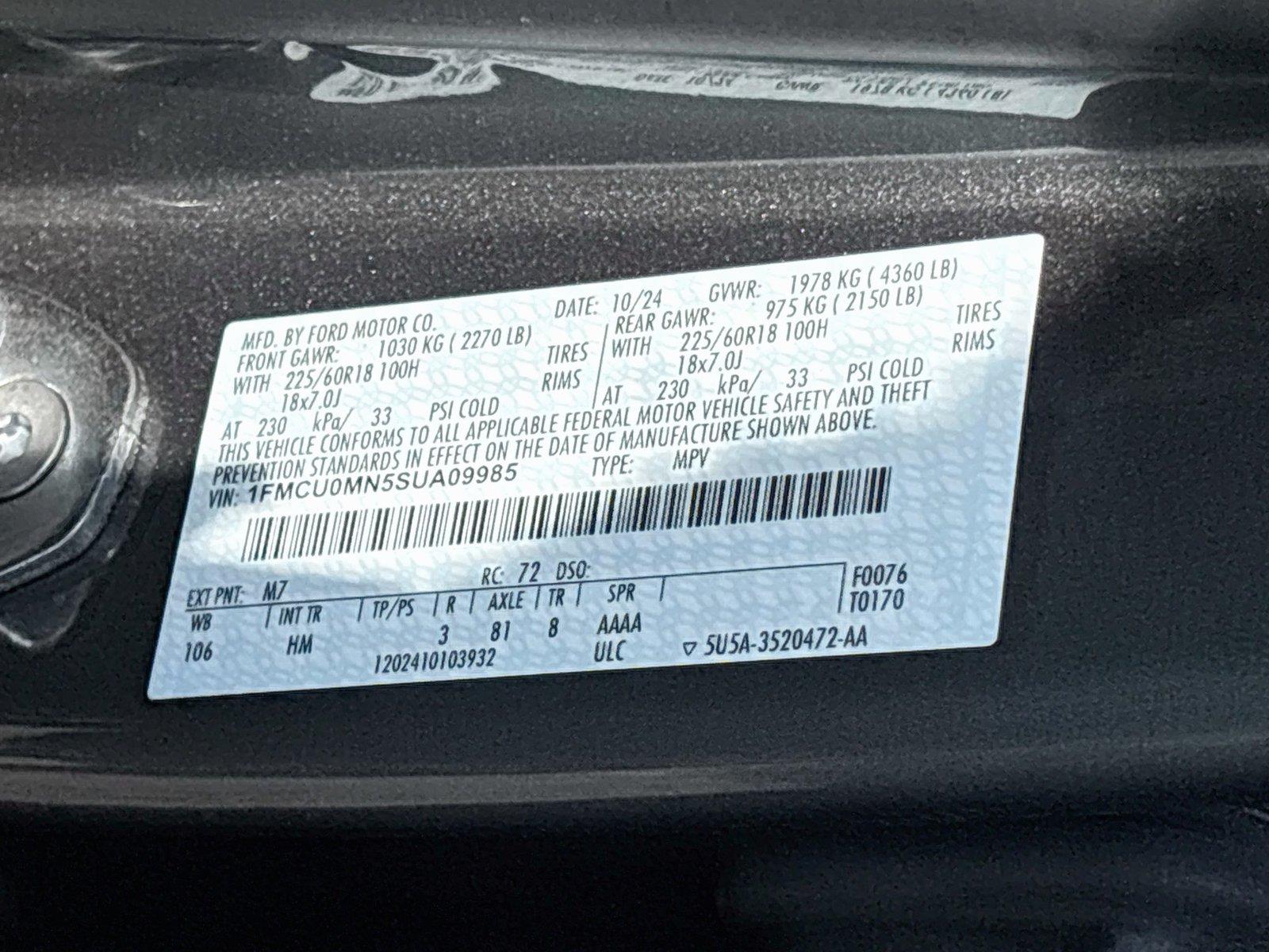 2025 FORD ESCAPE ST LINE