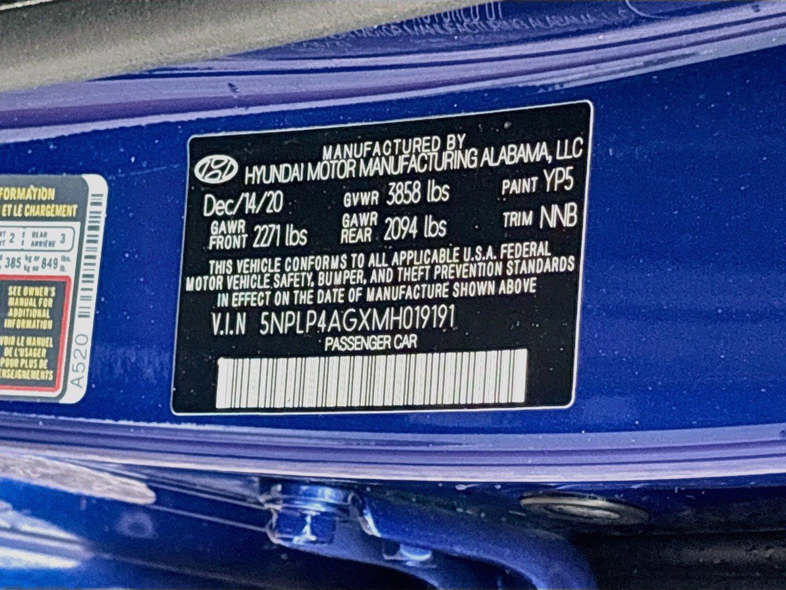 2021 HYUNDAI ELANTRA LIMITED