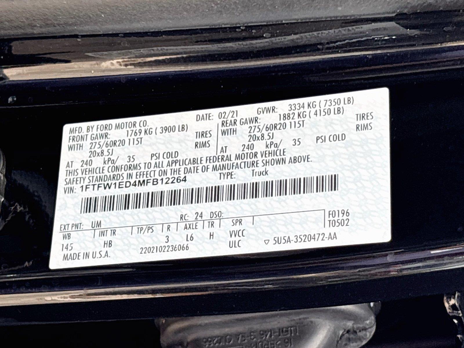 2021 Ford F-150 LARIAT
